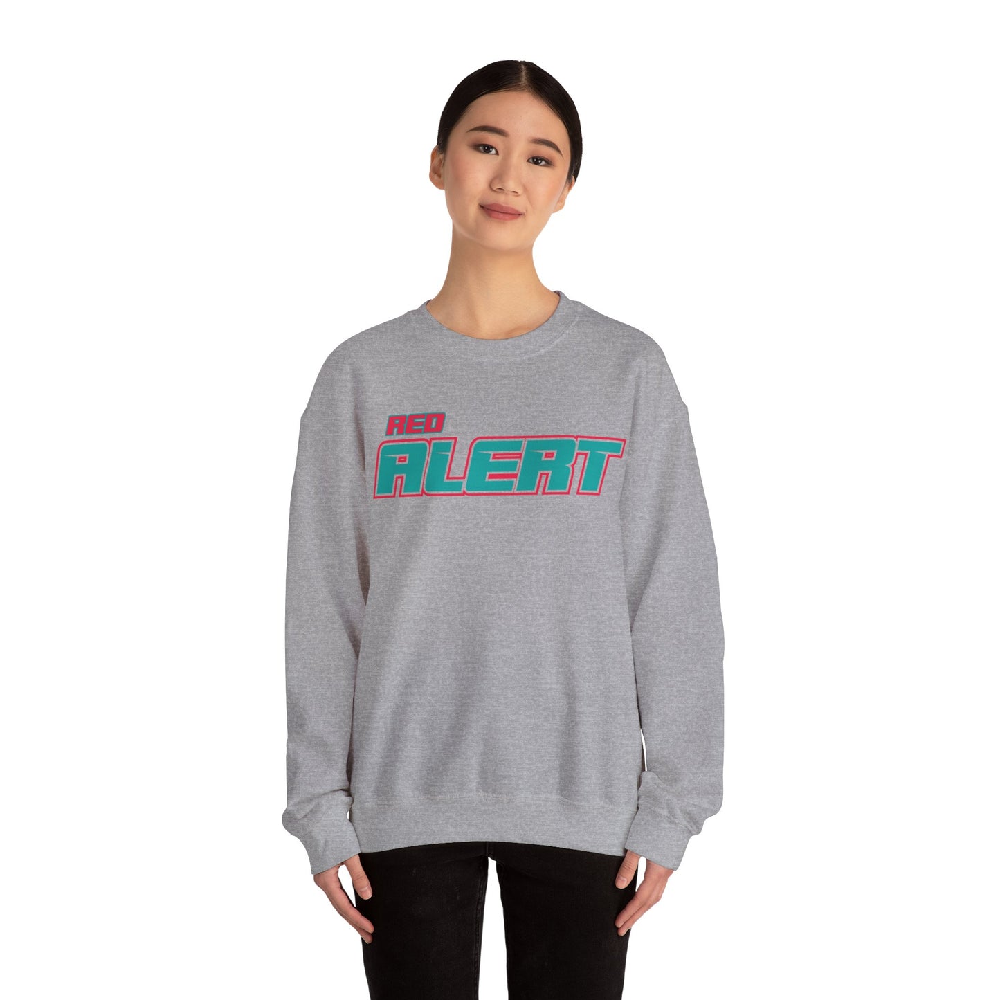 Red Alert Block Heavy Blend™ Crewneck Sweatshirt