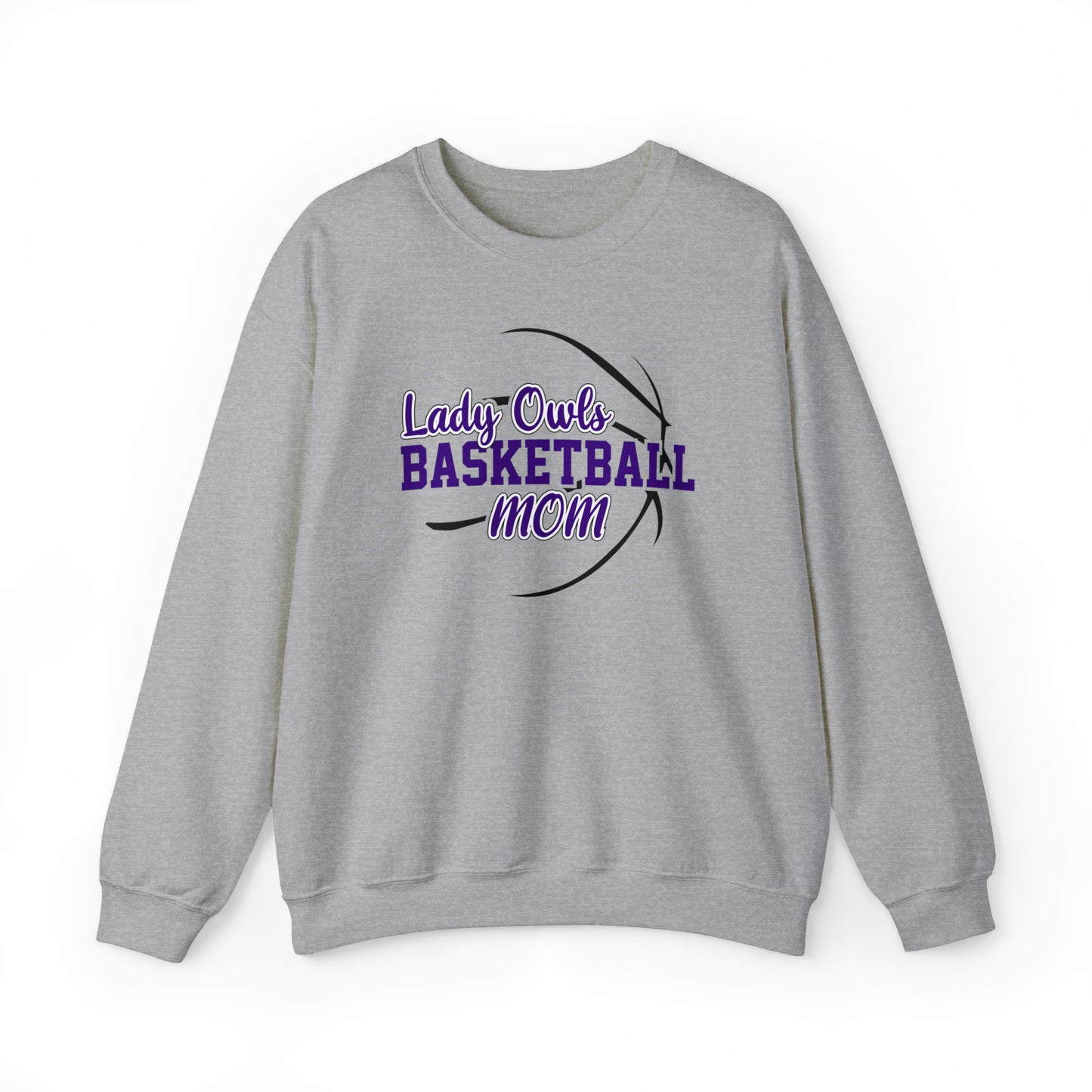 Lady Owls Basketball Mom Unisex Heavy Blend™ Crewneck Sweatshirt