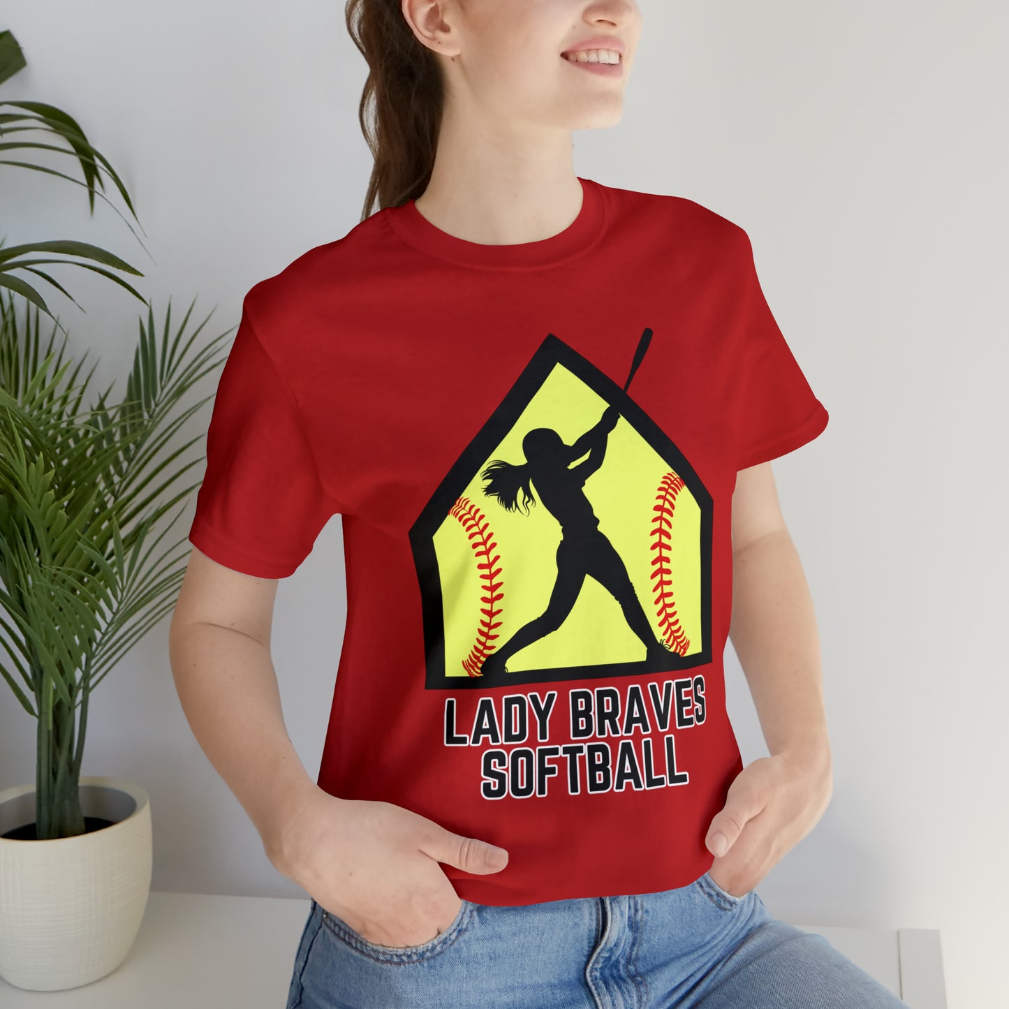 Lady Braves Softball Short Sleeve Tee