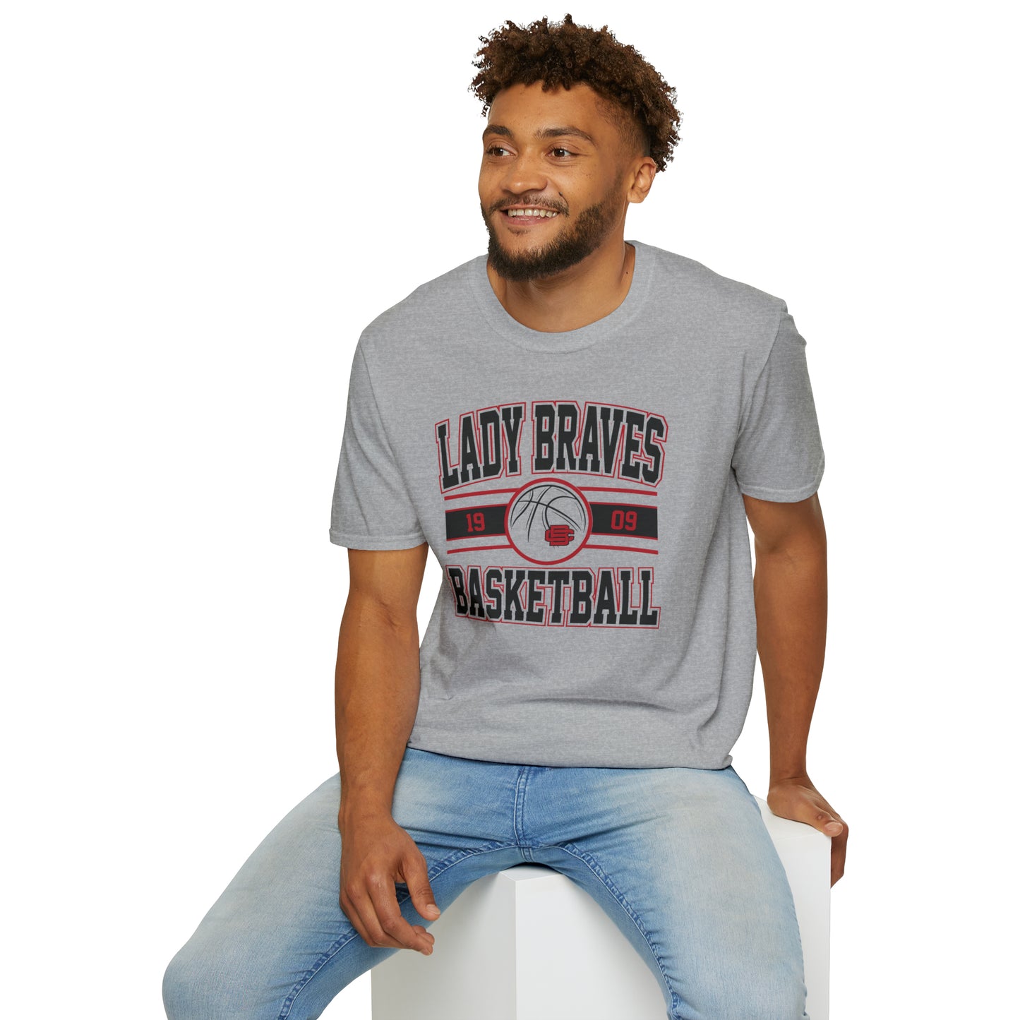 Lady Braves Basketball Unisex Softstyle T-Shirt