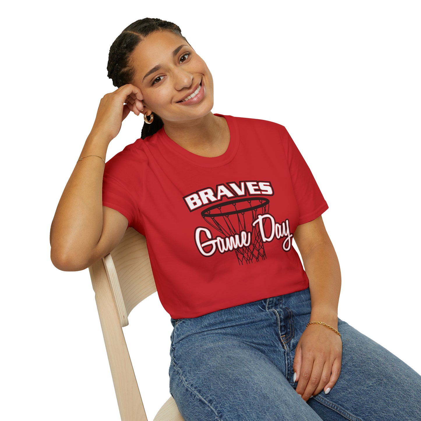 Braves Basketball Game Day Unisex Softstyle T-Shirt