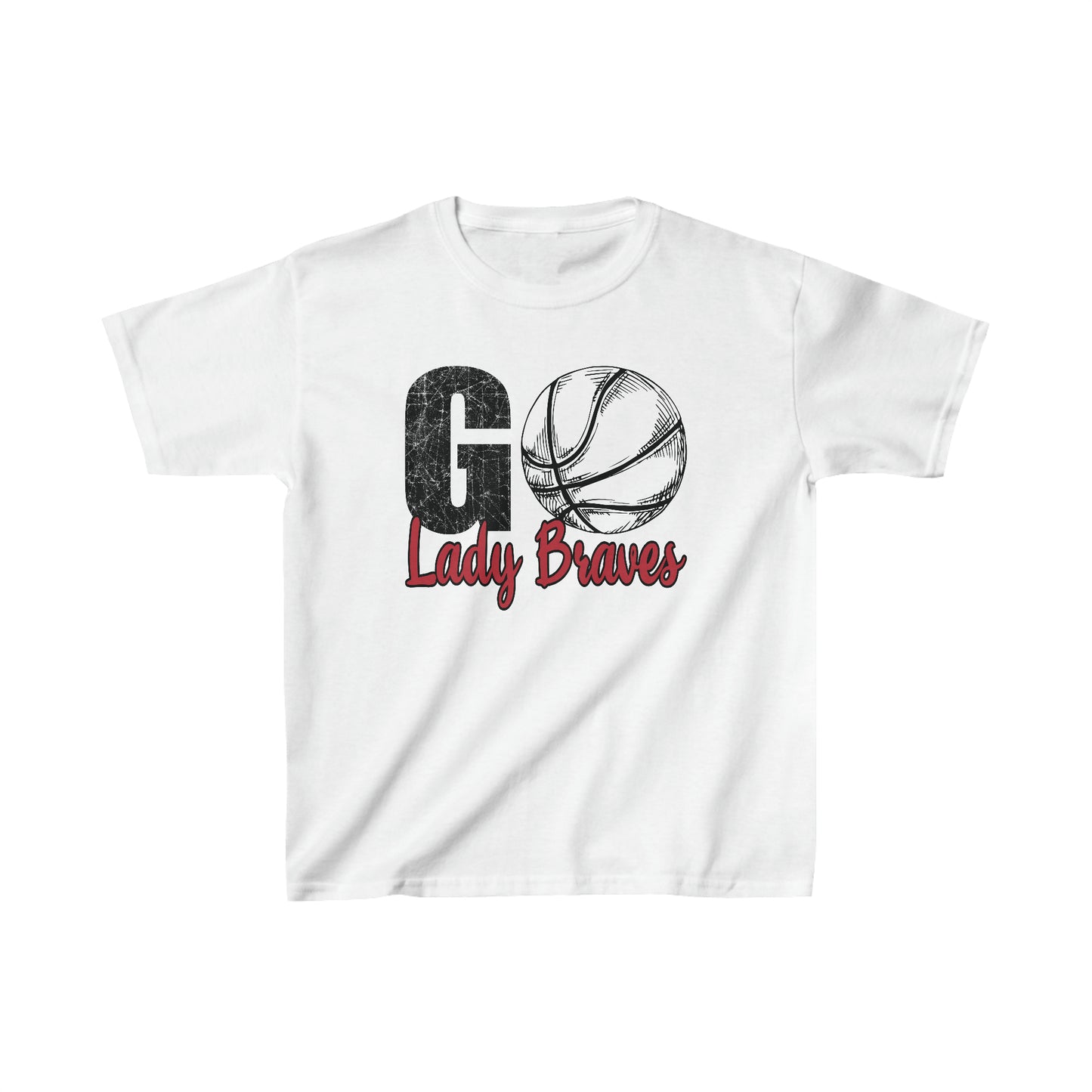 Go Lady Braves Basketball Kids Heavy Cotton™ Tee