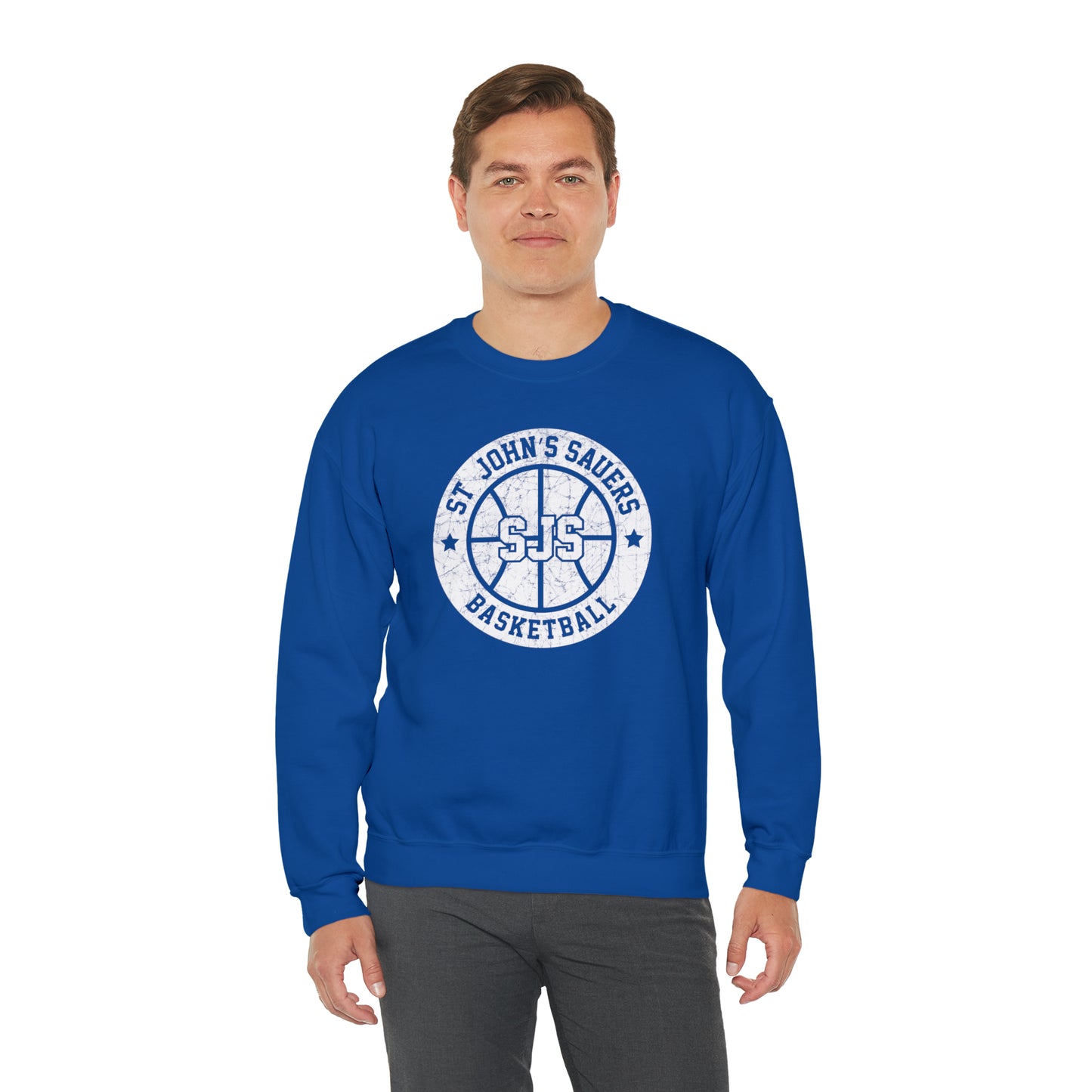 Vintage St. John's Sauers Basketball Unisex Heavy Blend™ Crewneck Sweatshirt