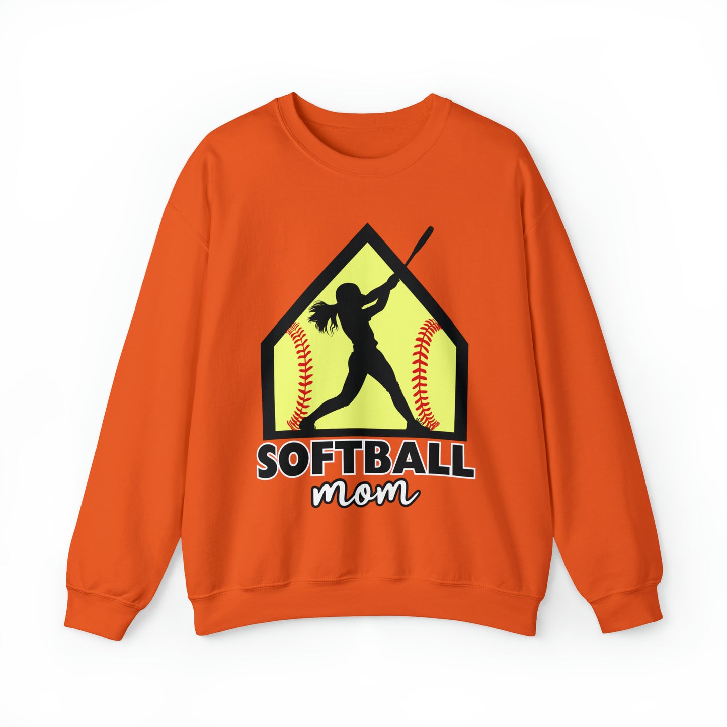 Softball Mom with base Crewneck Sweatshirt