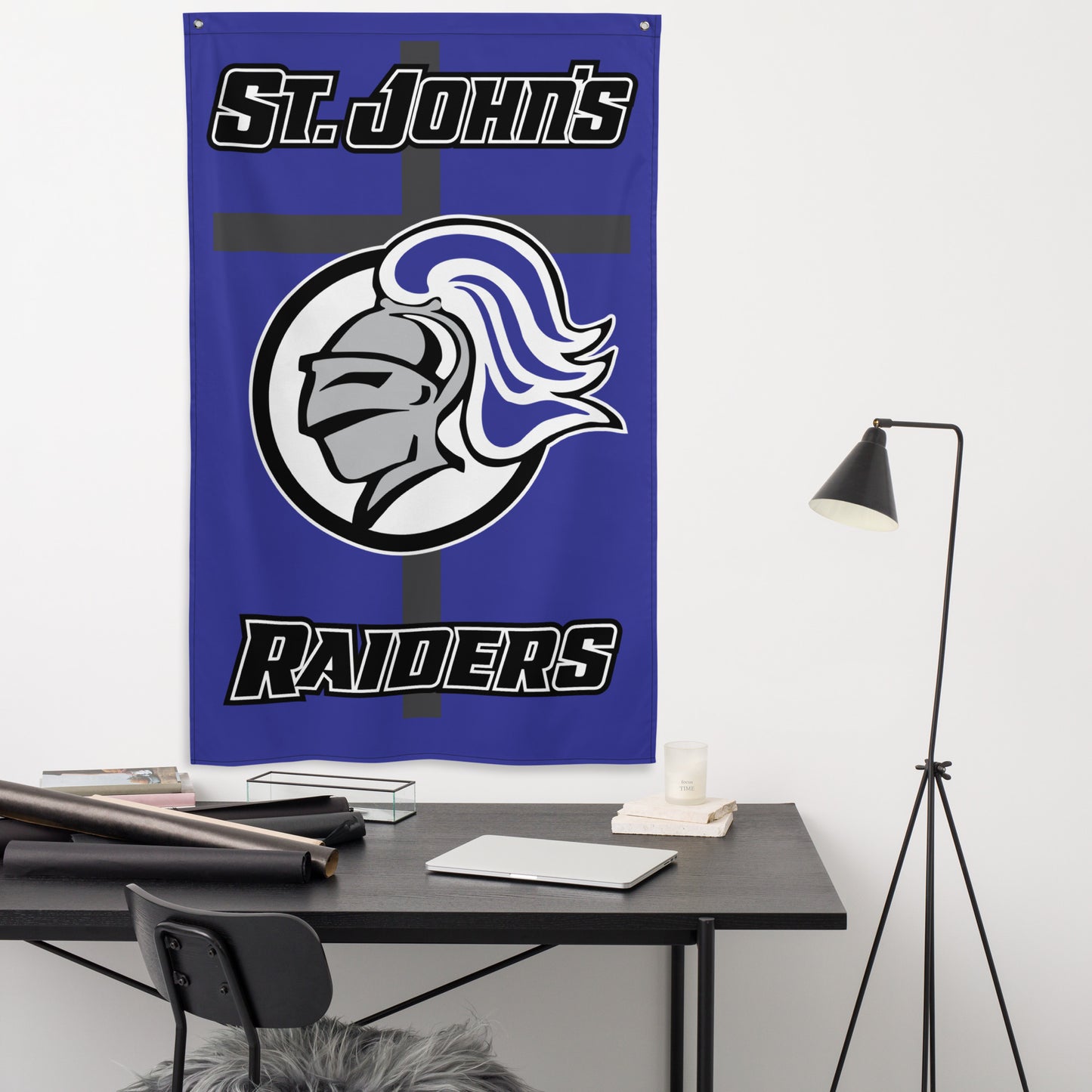 St Johns Raiders 3' x 5' White Wall Flag