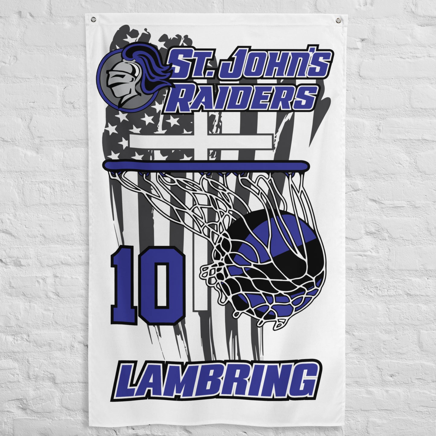 PERSONALIZED - St Johns Raiders Basketball 3' x 5' Flag