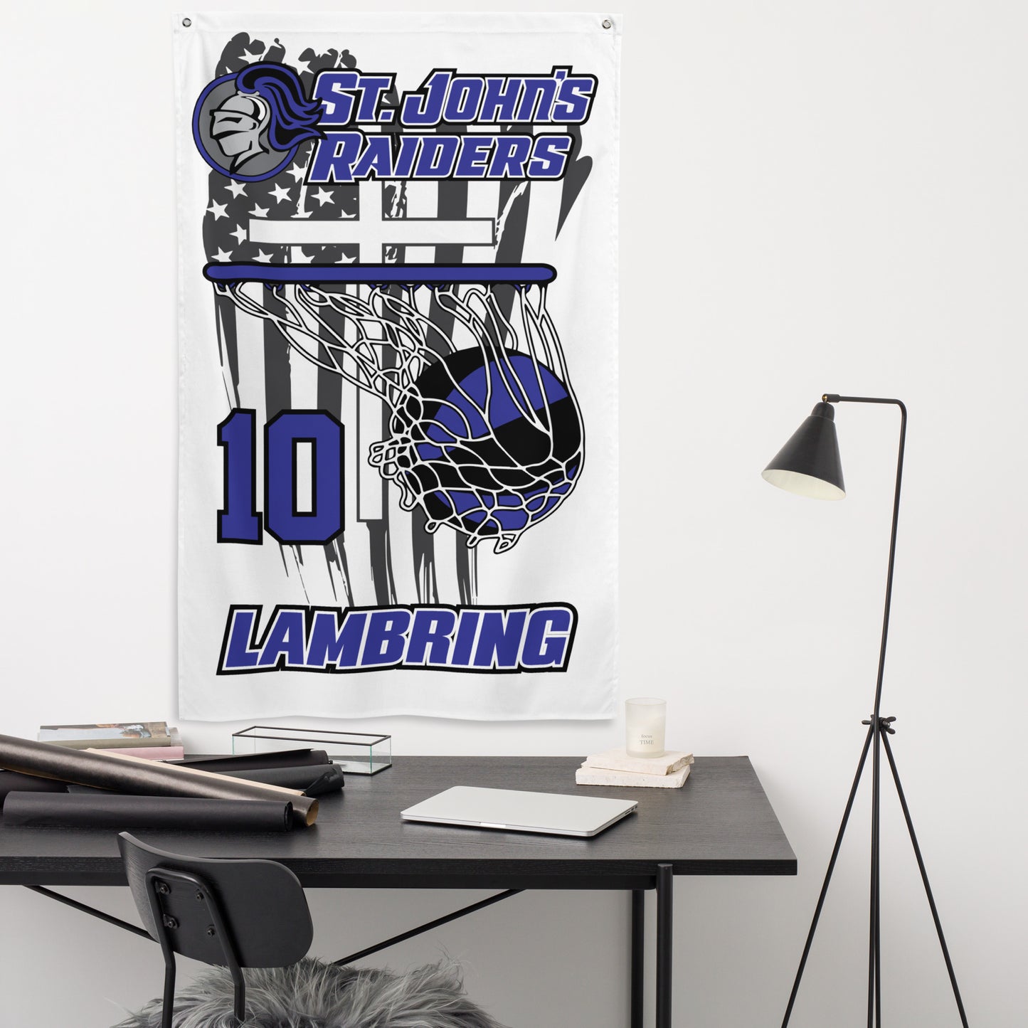 PERSONALIZED - St Johns Raiders Basketball 3' x 5' Flag