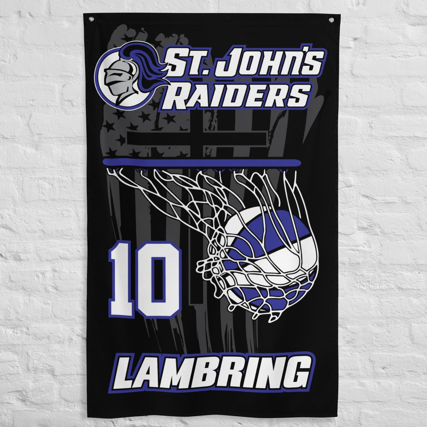 PERSONALIZED - St Johns Raiders Basketball 3' x 5' Flag