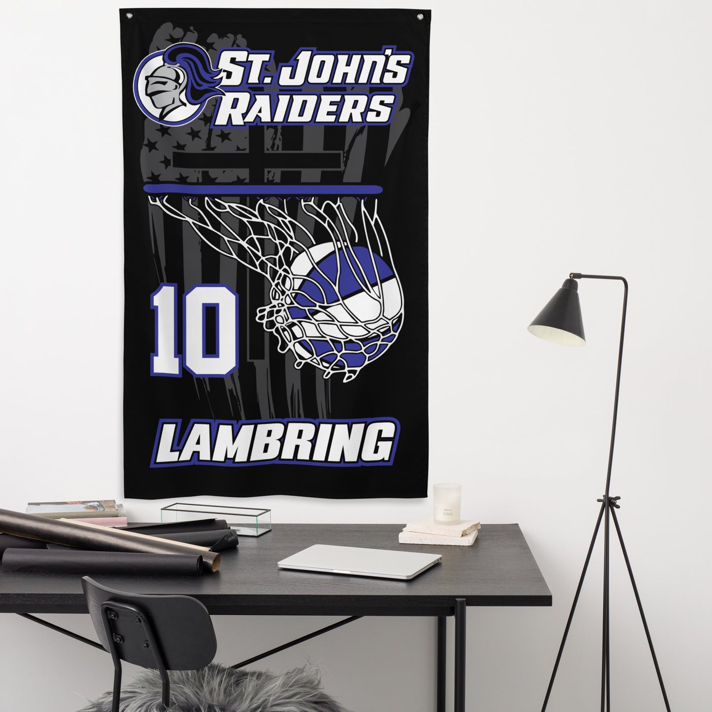 PERSONALIZED - St Johns Raiders Basketball 3' x 5' Flag