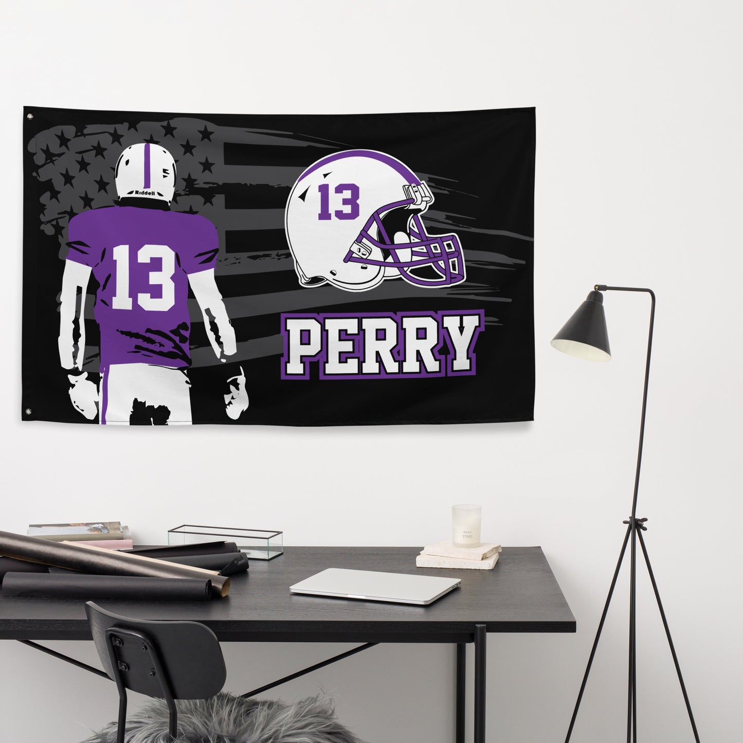 PERSONALIZED - Seymour Owls Football 5' x 3' Wall Flag
