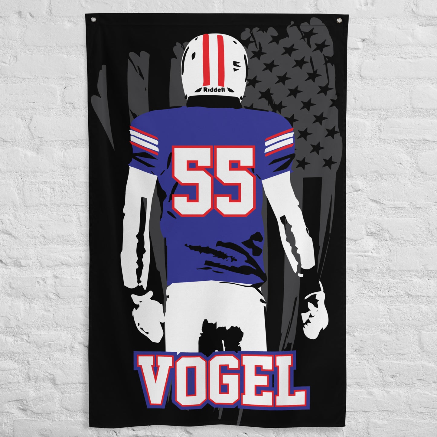 PERSONALIZED - Jennings Co Football 3' x 5' Wall Flag