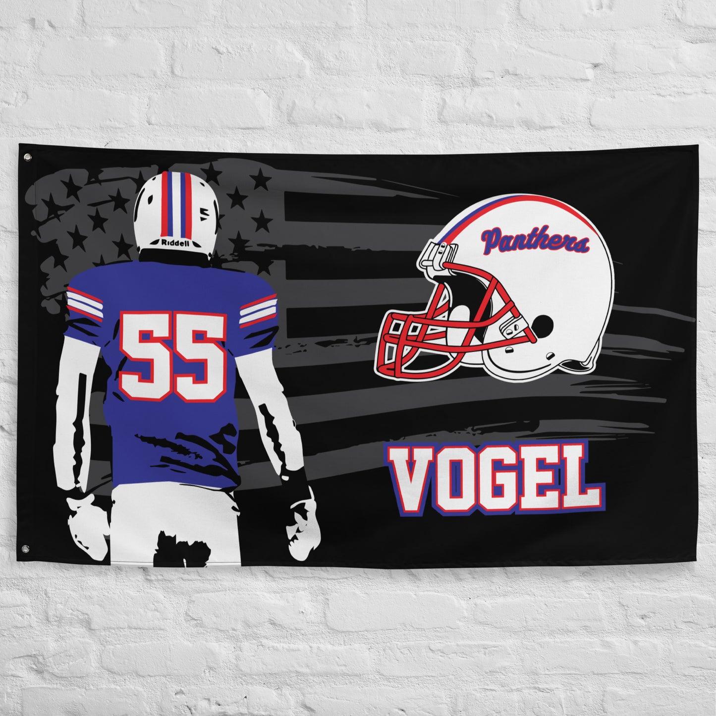 PERSONALIZED - Jennings Co Football 5' x 3' Wall Flag