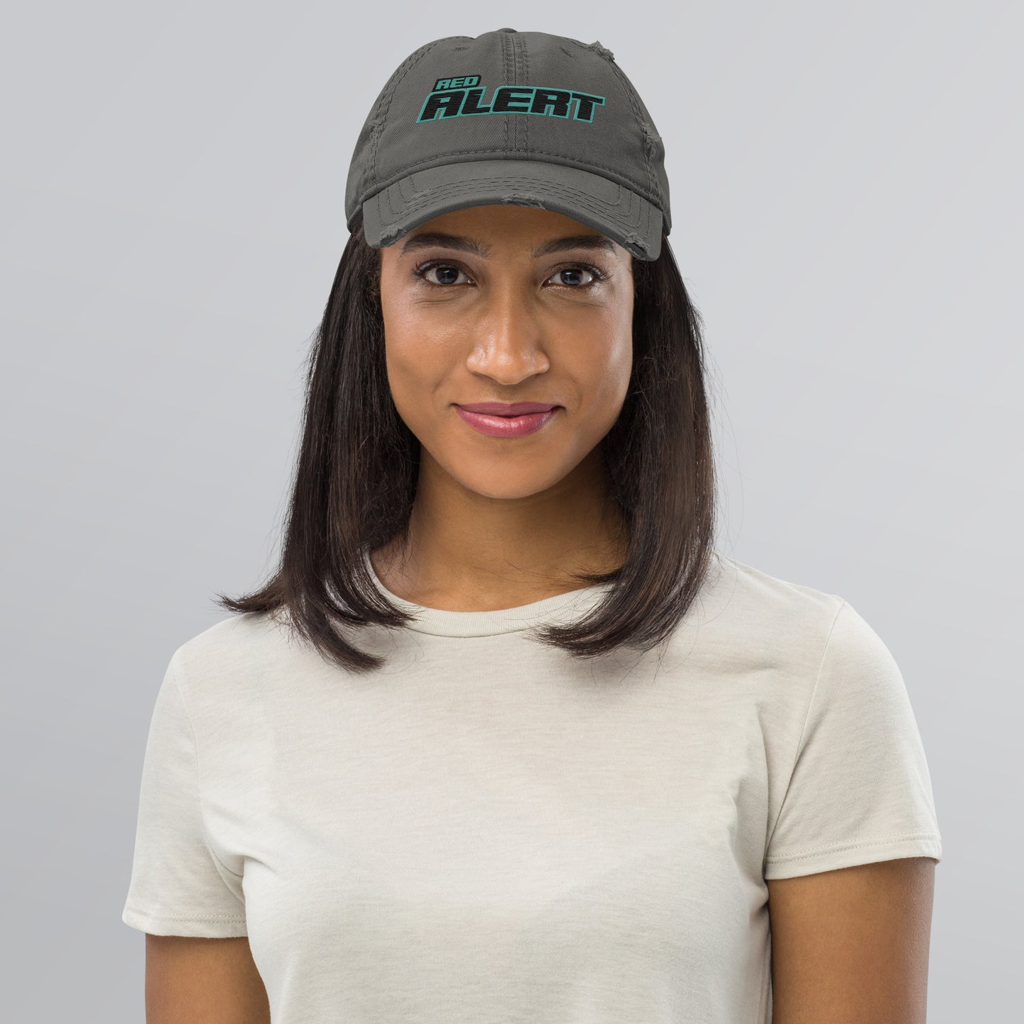 Red Alert Distressed Dad Hat