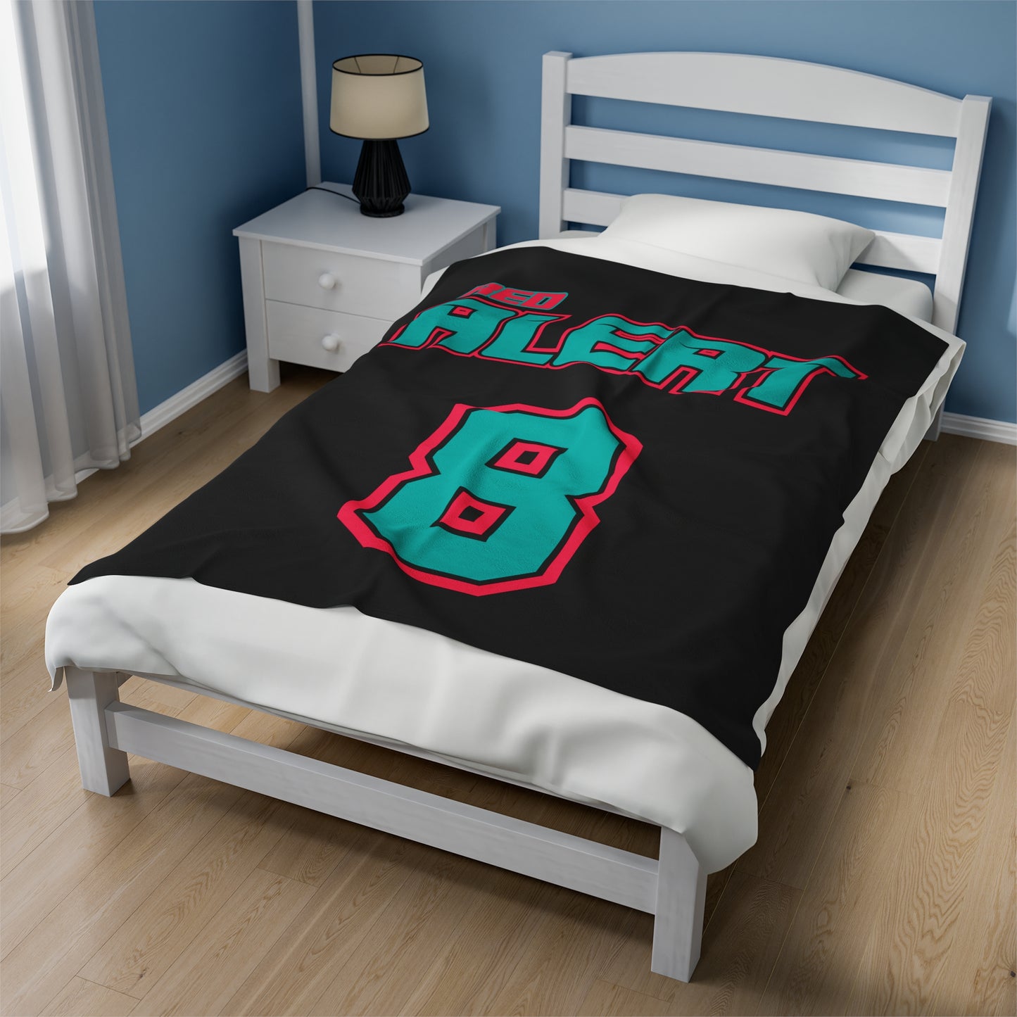 PERSONALIZED - Red Alert Velveteen Plush Blanket