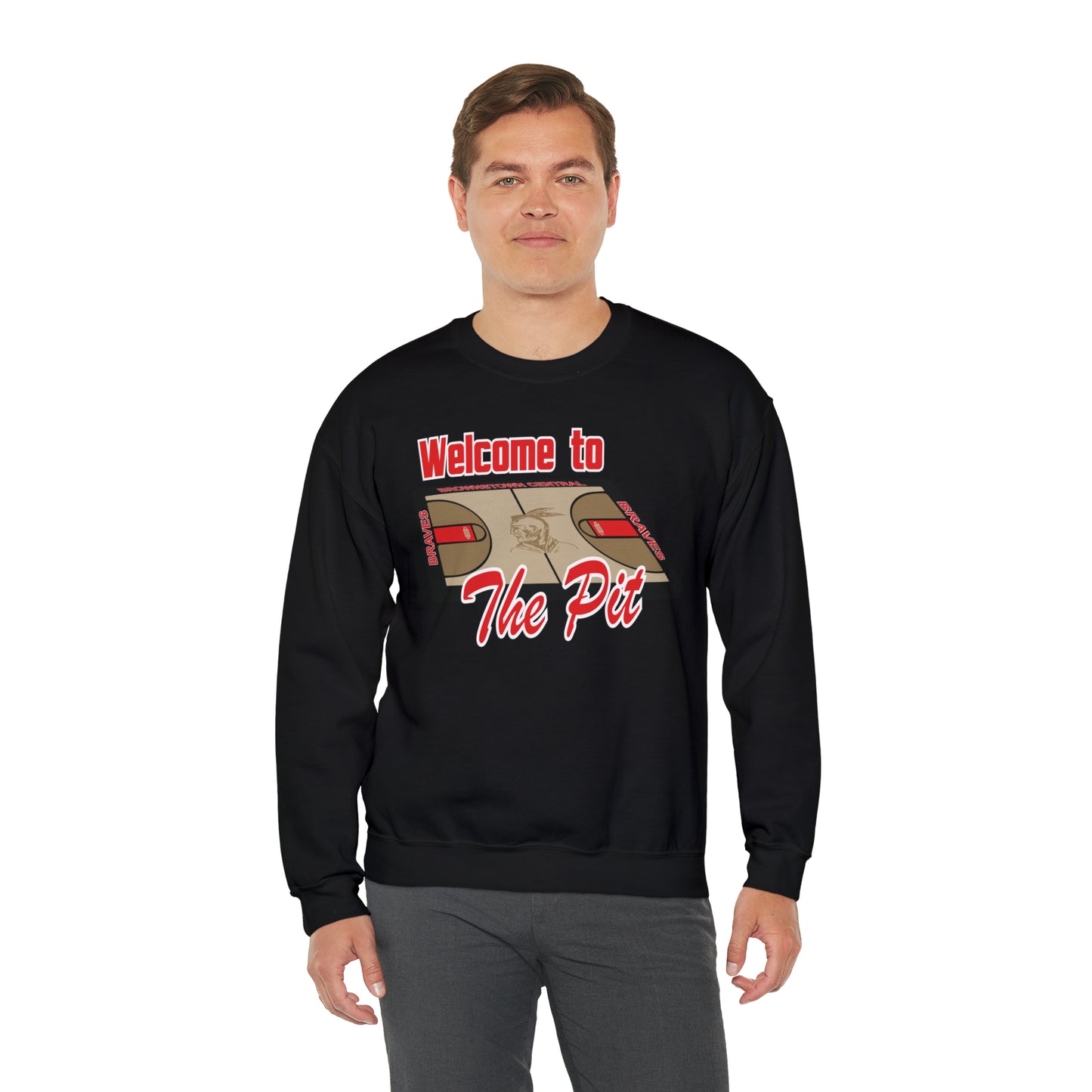 Welcome to The Pit Basketball Unisex Heavy Blend™ Crewneck Sweatshirt