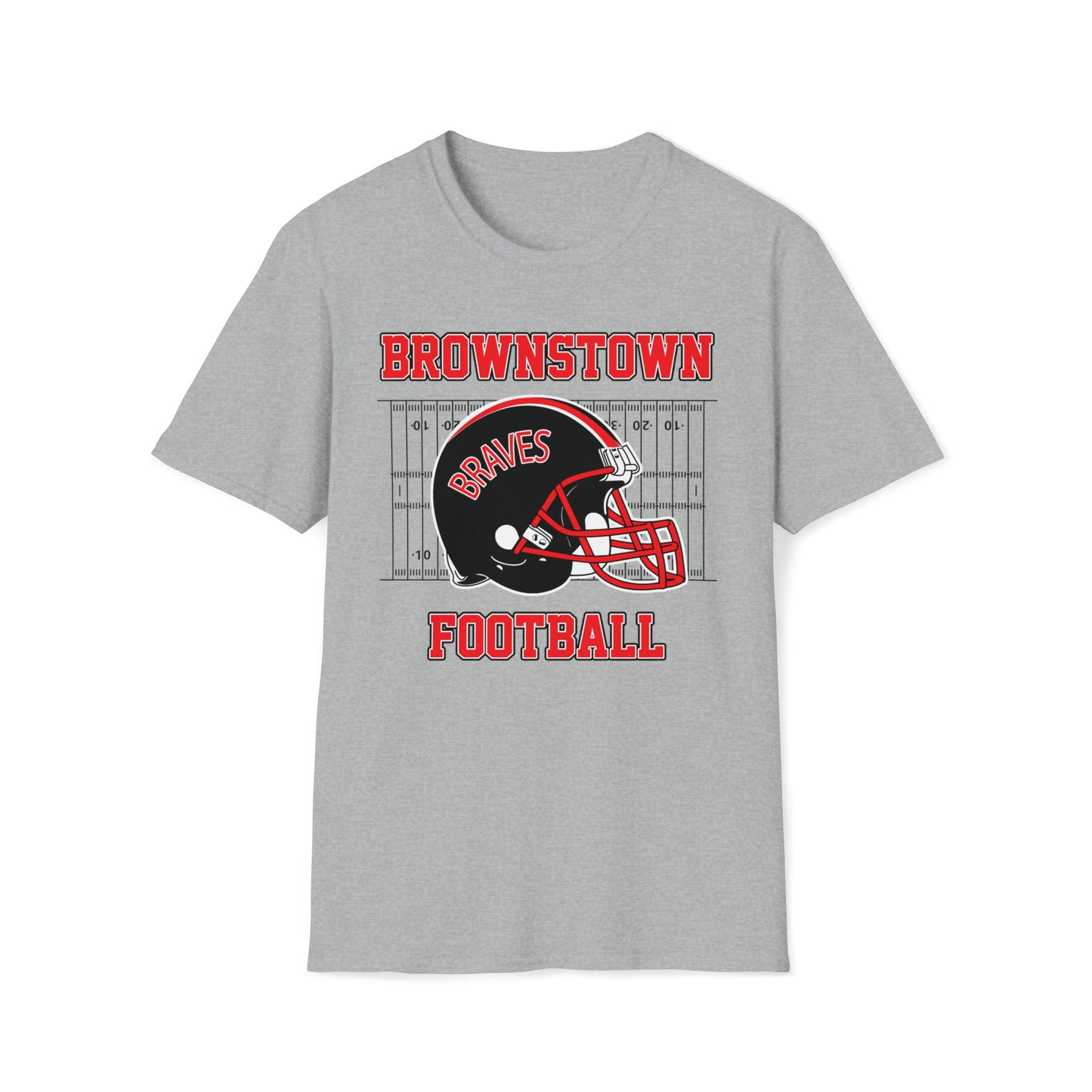 Brownstown Braves Football Softstyle Short Sleeve Tee