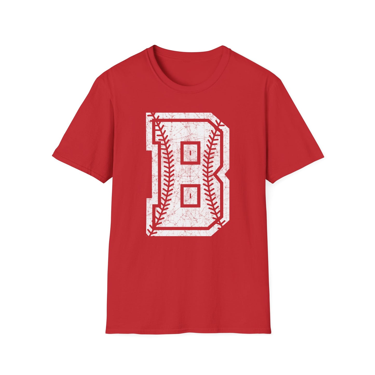 Braves Baseball Distressed B Unisex Softstyle T-Shirt