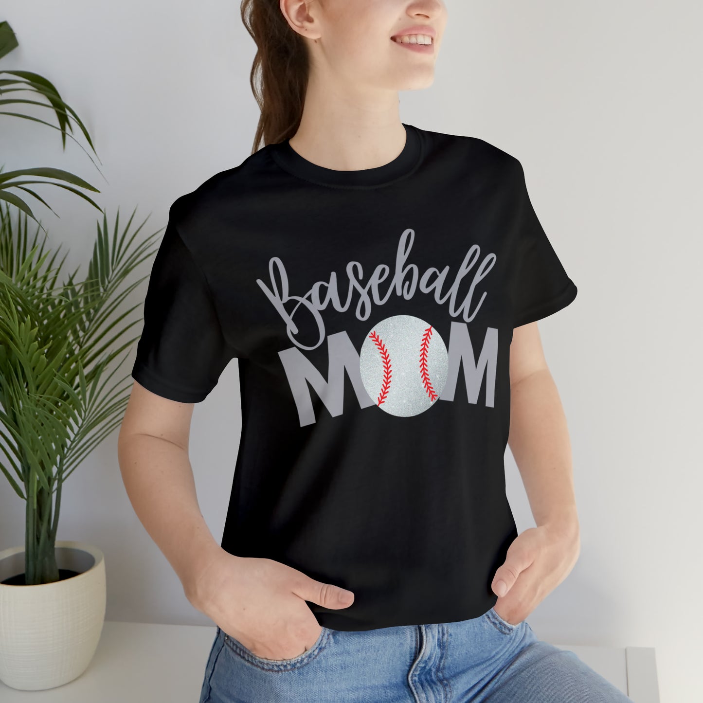 Baseball Mom Shimmer Short Sleeve Tee