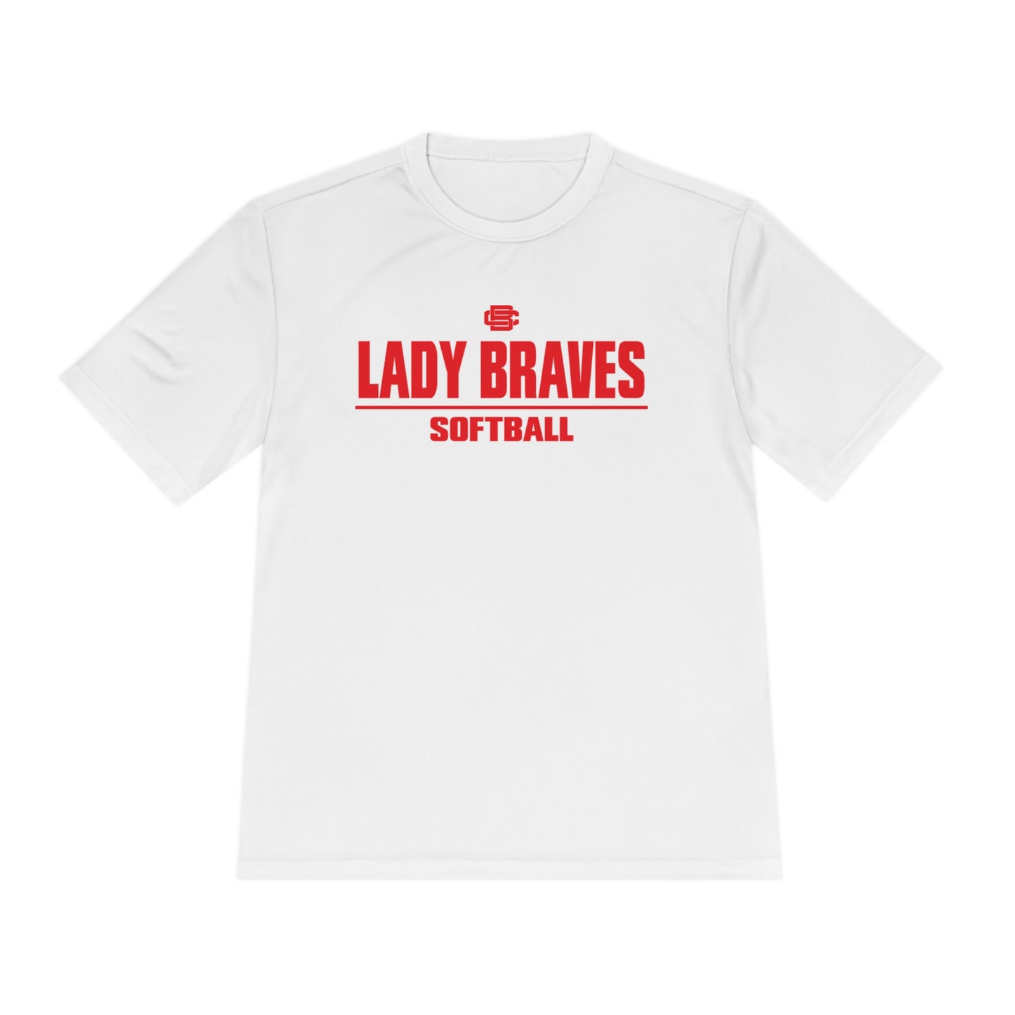 Lady Braves Softball Moisture Wicking Tee