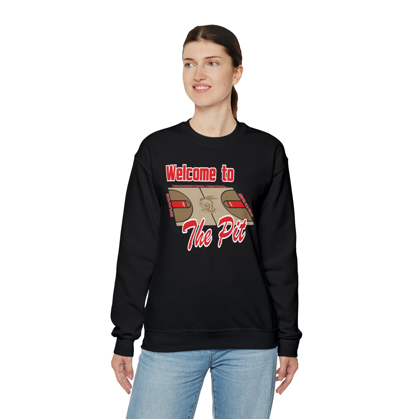 Welcome to The Pit Basketball Unisex Heavy Blend™ Crewneck Sweatshirt