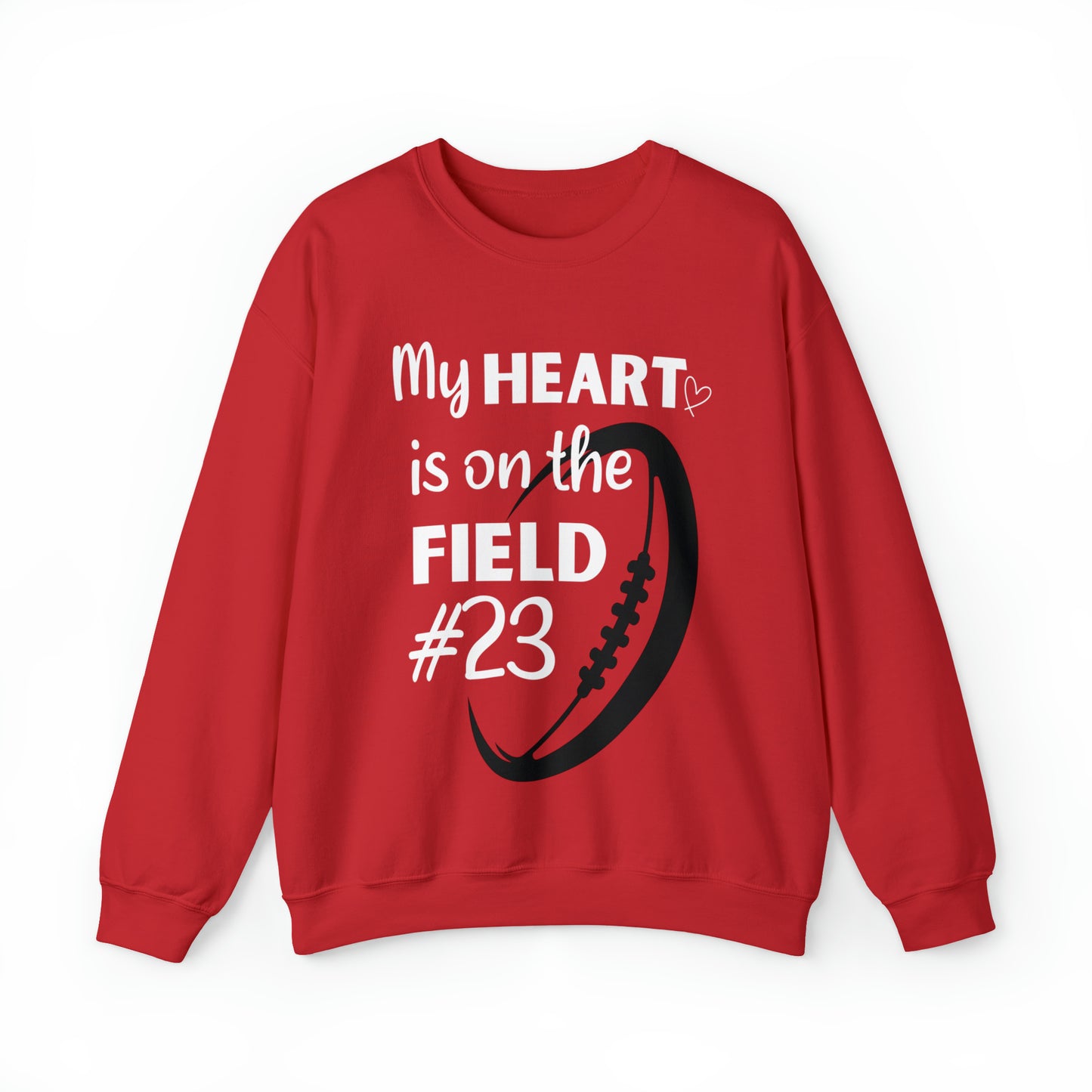 PERSONALIZED - My Heart is on the Field Crewneck Sweatshirt