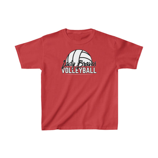 YOUTH - Lady Braves Volleyball Cotton Short Sleeve Tee