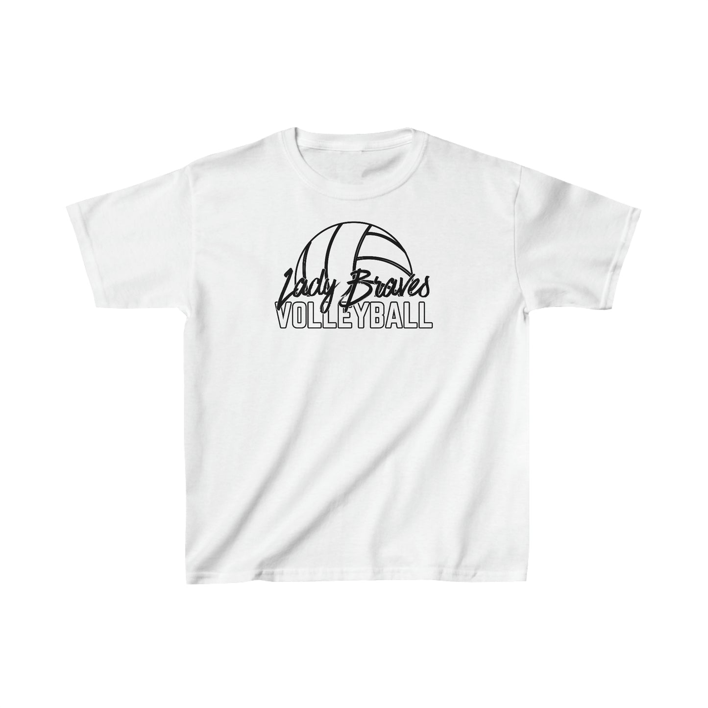 YOUTH - Lady Braves Volleyball Cotton Short Sleeve Tee