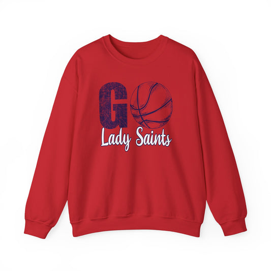 Go Lady Saints Basketball Unisex Heavy Blend™ Crewneck Sweatshirt