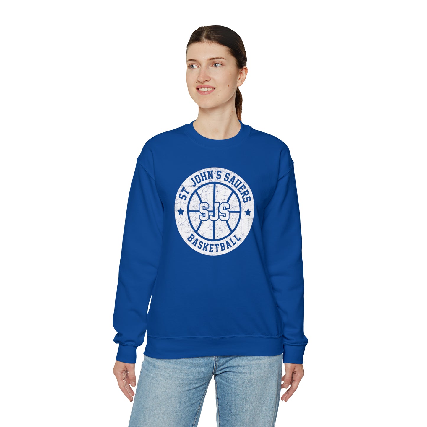 Vintage St. John's Sauers Basketball Unisex Heavy Blend™ Crewneck Sweatshirt