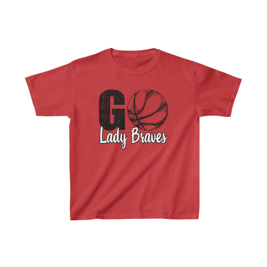 Go Lady Braves Basketball Kids Heavy Cotton™ Tee