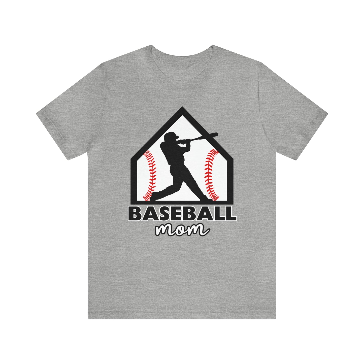 Baseball Mom with base Short Sleeve Tee