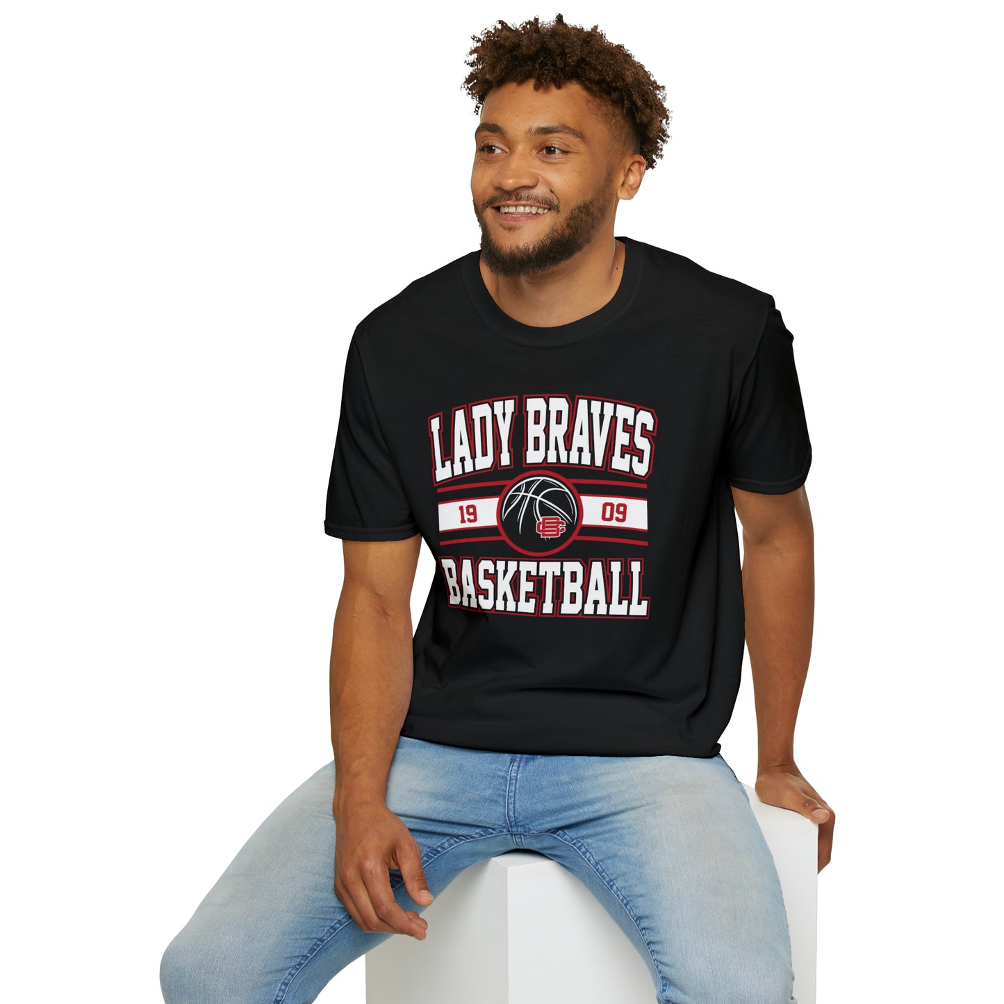 Lady Braves Basketball Unisex Softstyle T-Shirt
