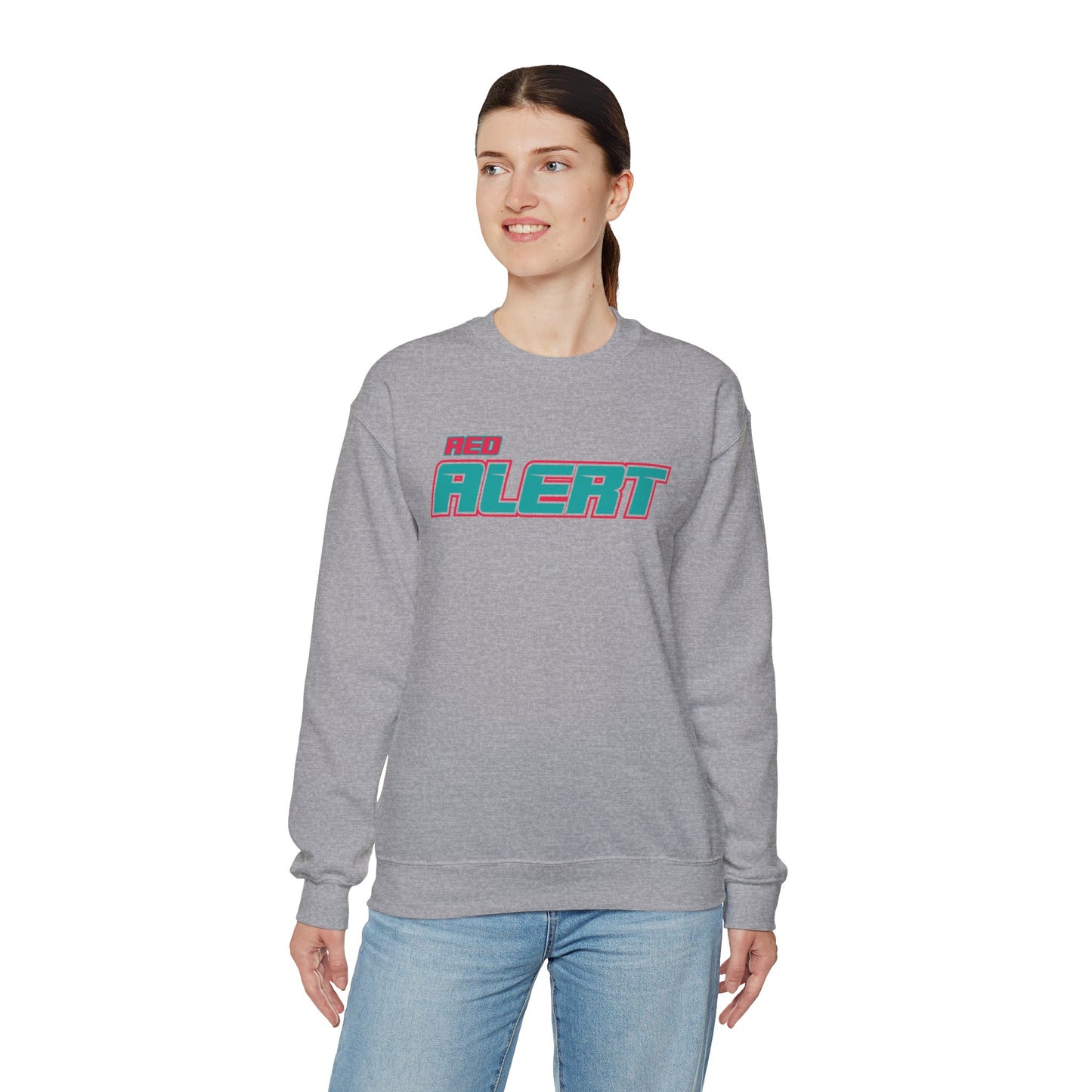 Red Alert Block Heavy Blend™ Crewneck Sweatshirt