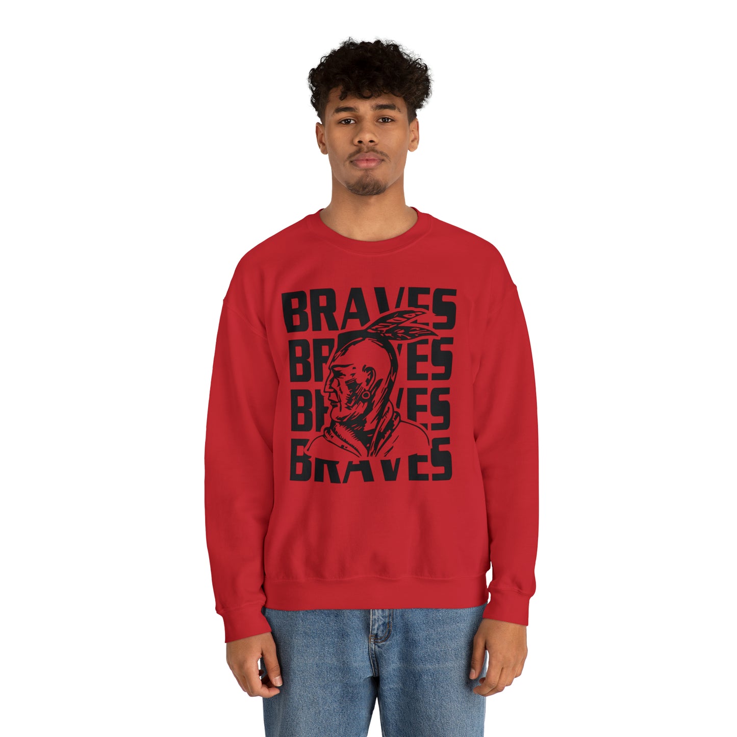 Braves Repeat Unisex Heavy Blend™ Crewneck Sweatshirt