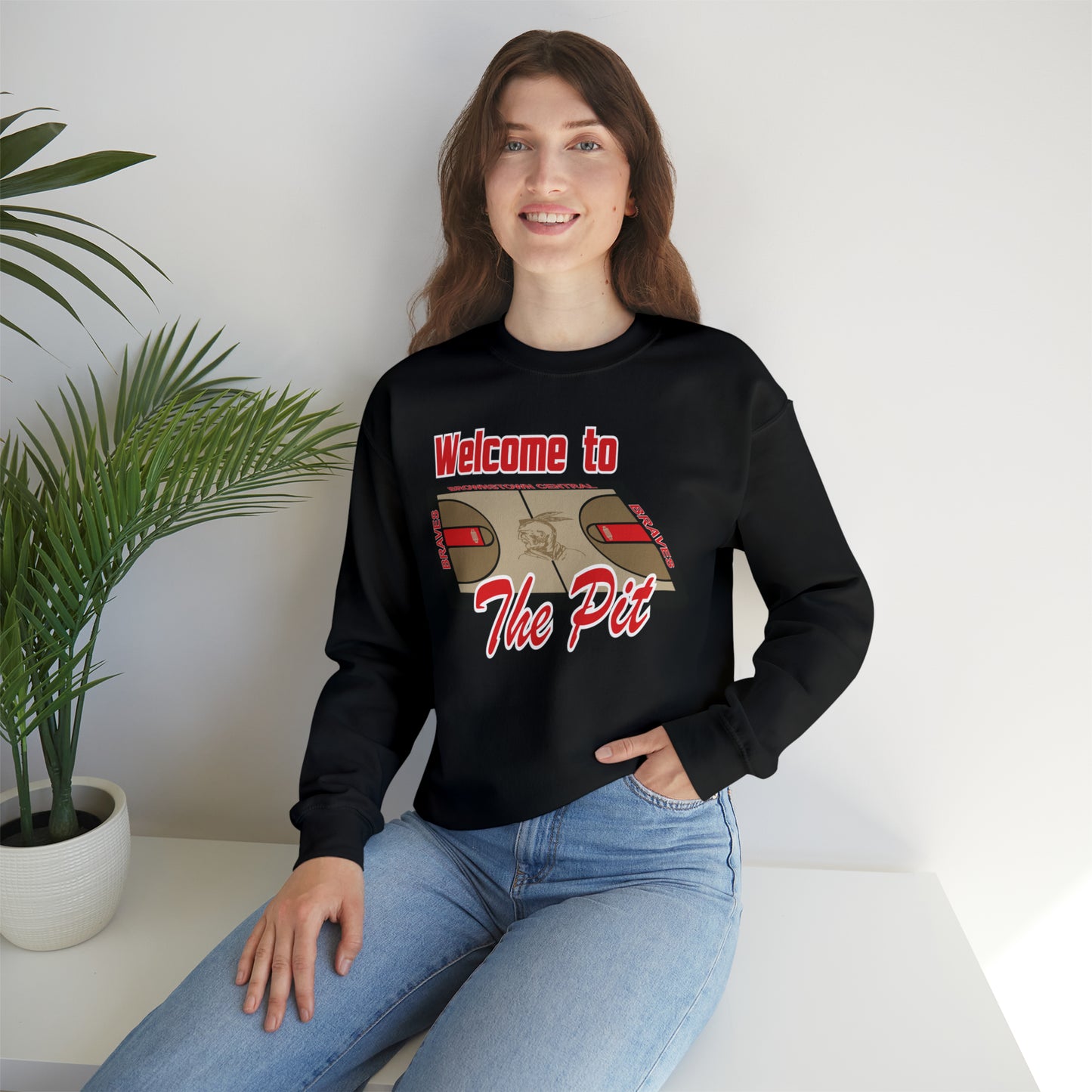 Welcome to The Pit Basketball Unisex Heavy Blend™ Crewneck Sweatshirt