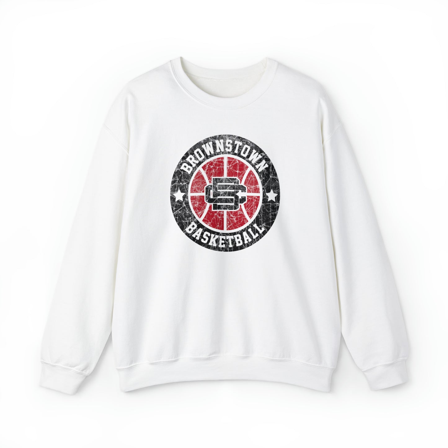 Vintage Brownstown Basketball Unisex Heavy Blend™ Crewneck Sweatshirt