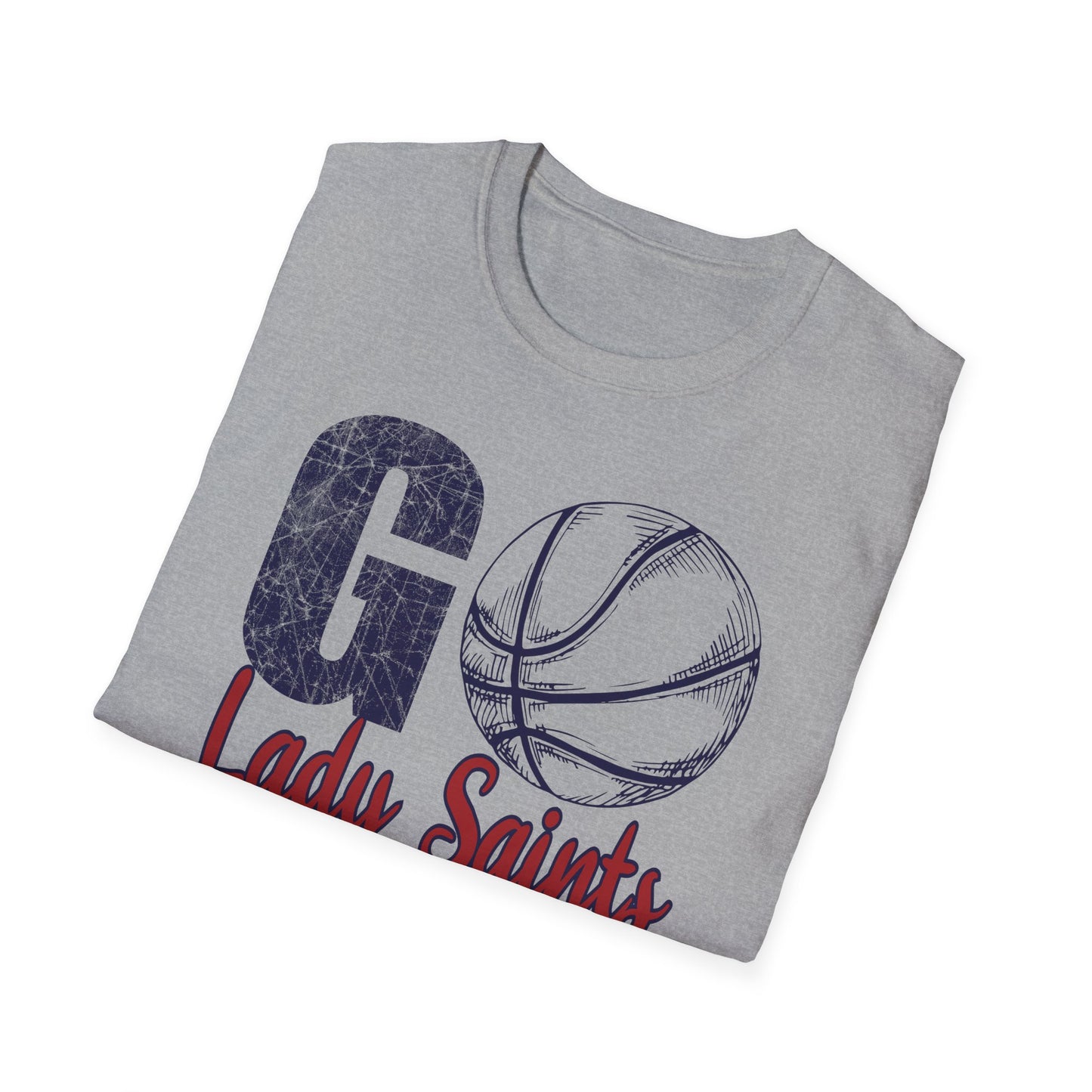 Go Lady Saints Basketball Unisex Softstyle T-Shirt