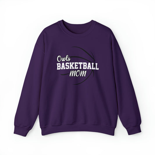 Owls Basketball Mom Unisex Heavy Blend™ Crewneck Sweatshirt