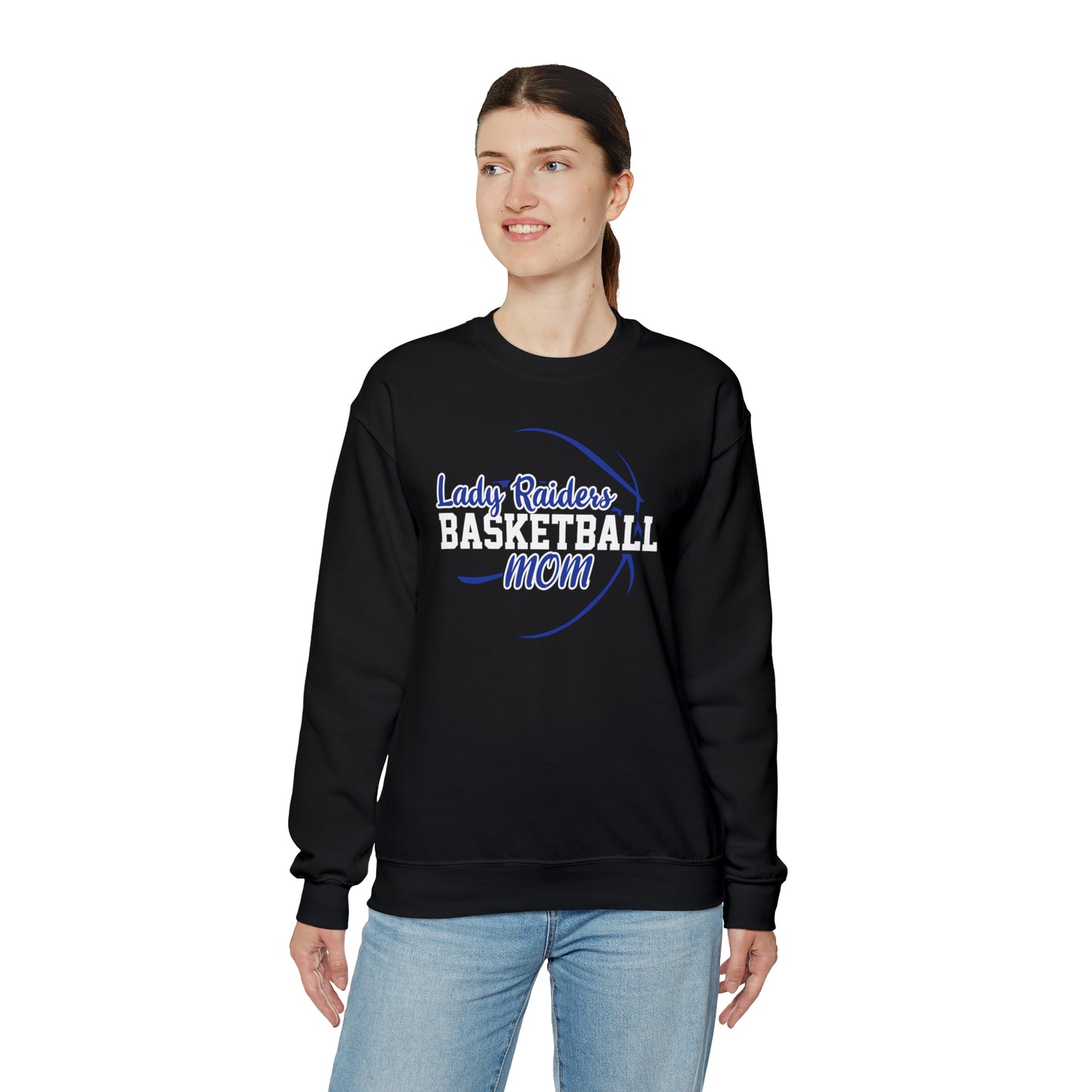 Lady Raiders Basketball Mom Unisex Heavy Blend™ Crewneck Sweatshirt