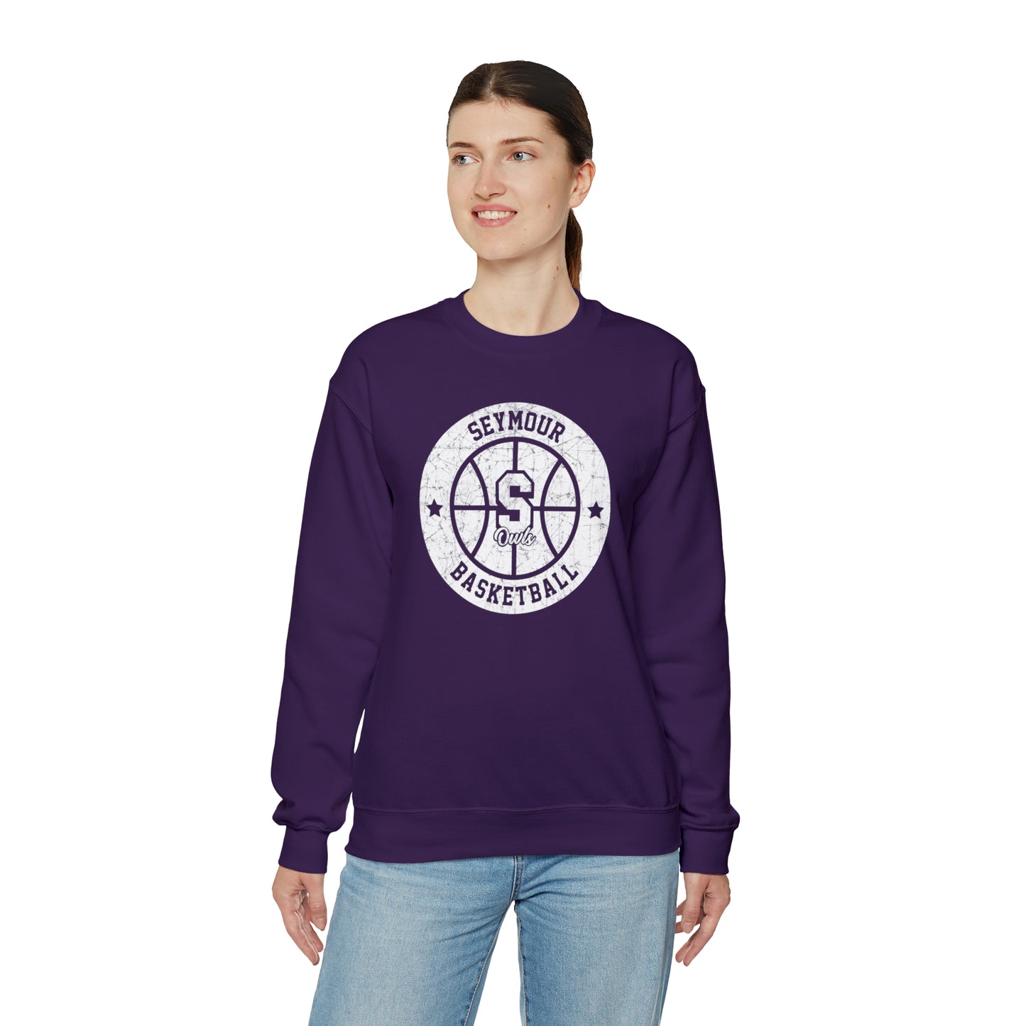 Vintage Seymour Basketball Unisex Heavy Blend™ Crewneck Sweatshirt