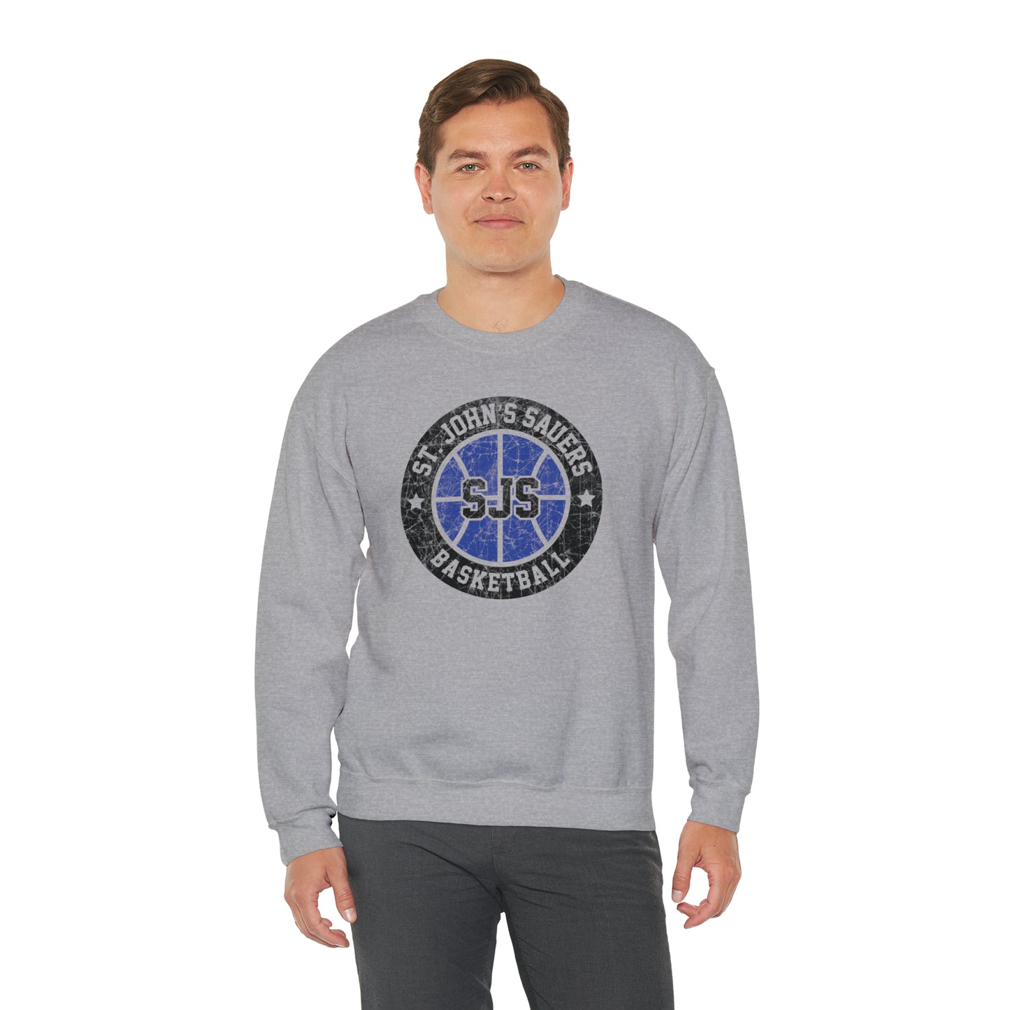 Vintage St. John's Sauers Basketball Unisex Heavy Blend™ Crewneck Sweatshirt