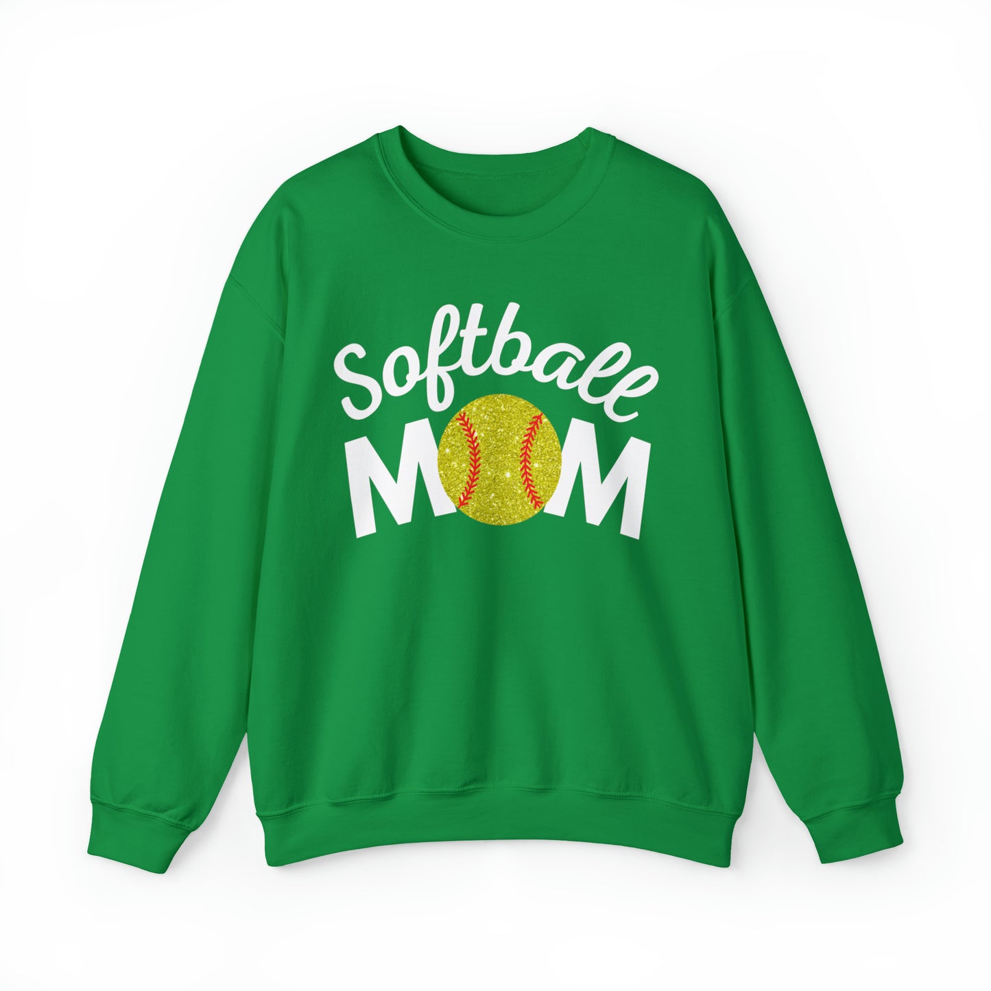 Softball Mom Shimmer Crewneck Sweatshirt
