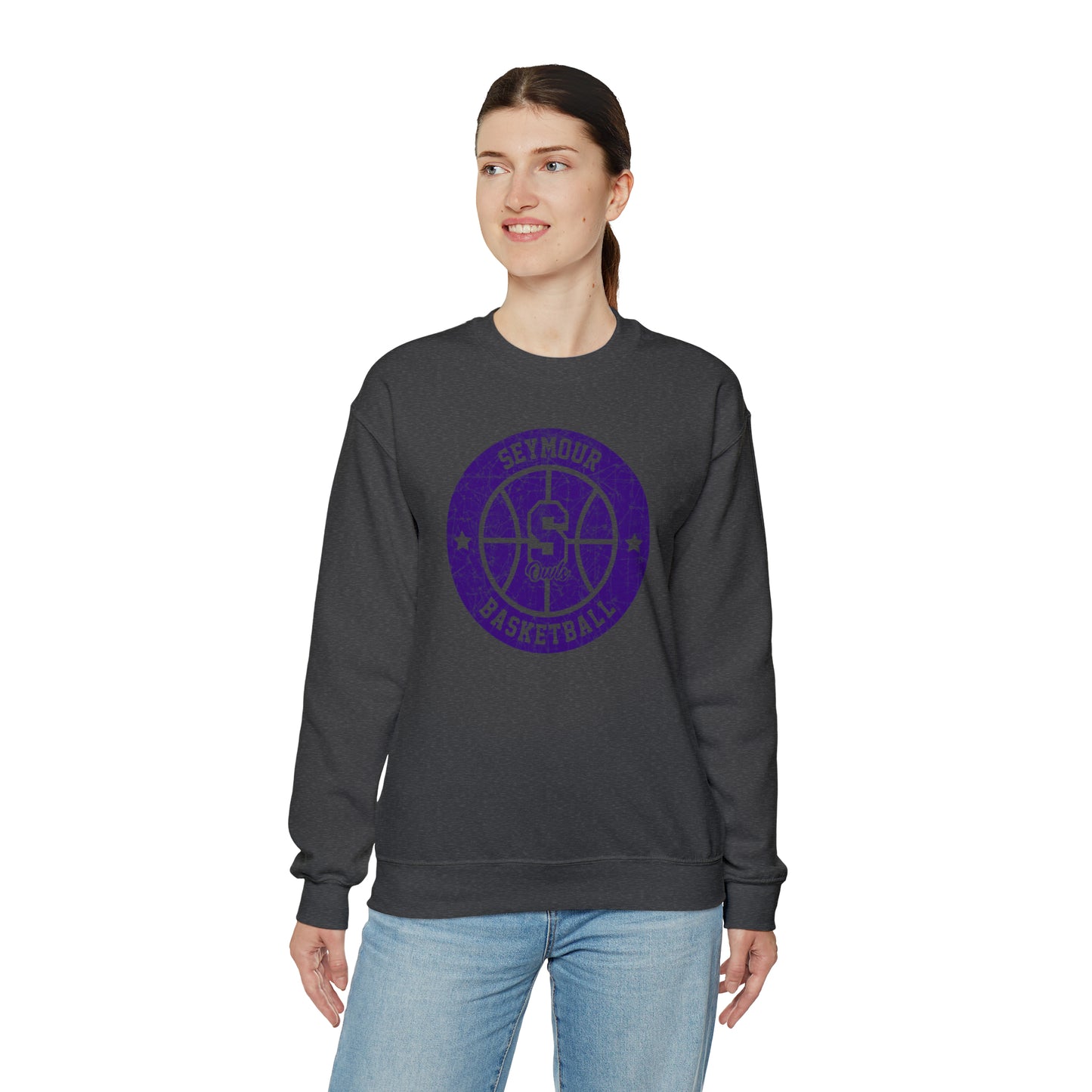 Vintage Seymour Basketball Unisex Heavy Blend™ Crewneck Sweatshirt