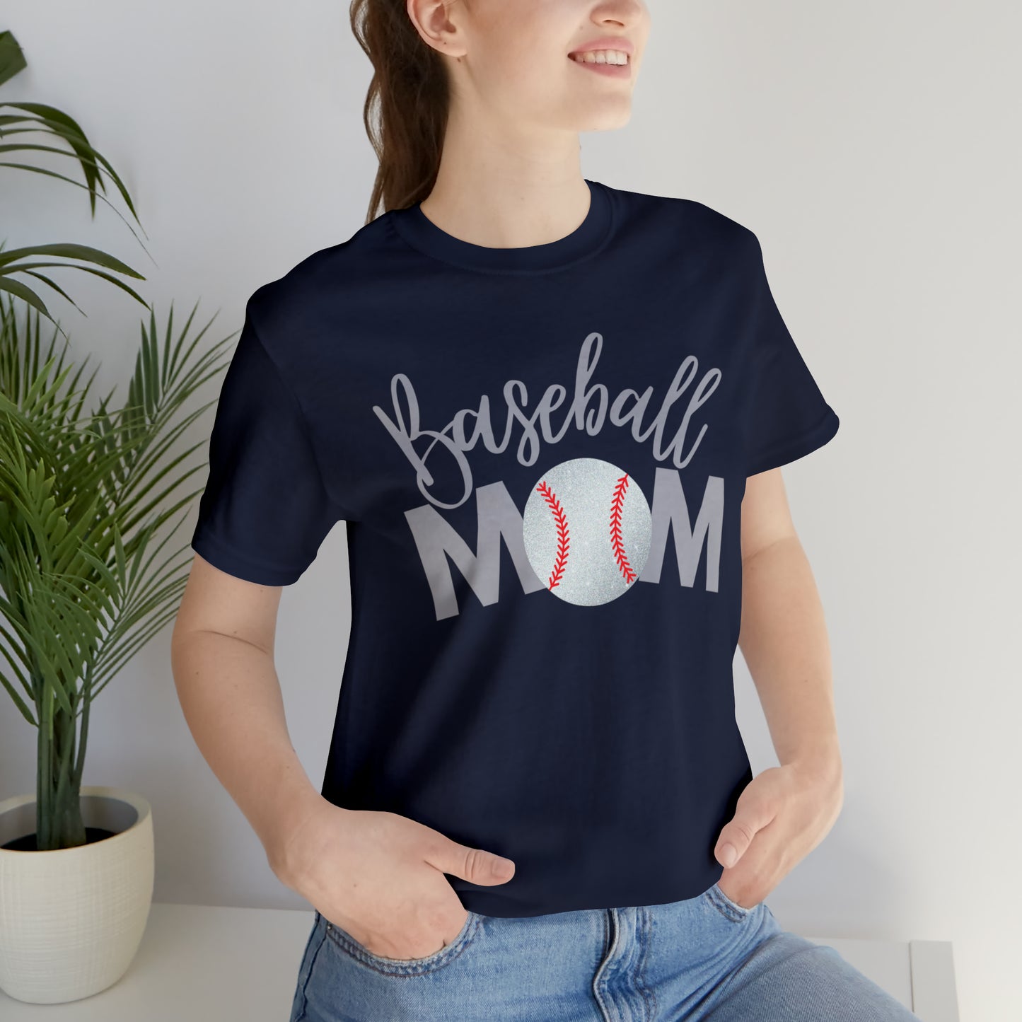 Baseball Mom Shimmer Short Sleeve Tee