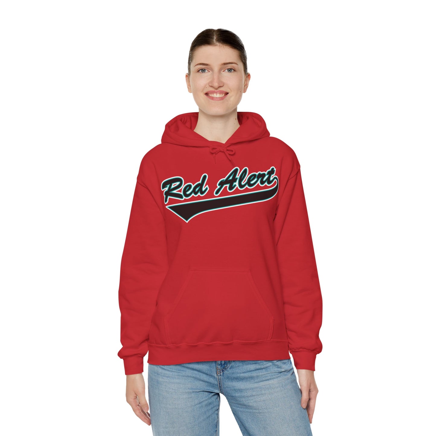 Red Alert Swoosh Unisex Heavy Blend™ Hooded Sweatshirt