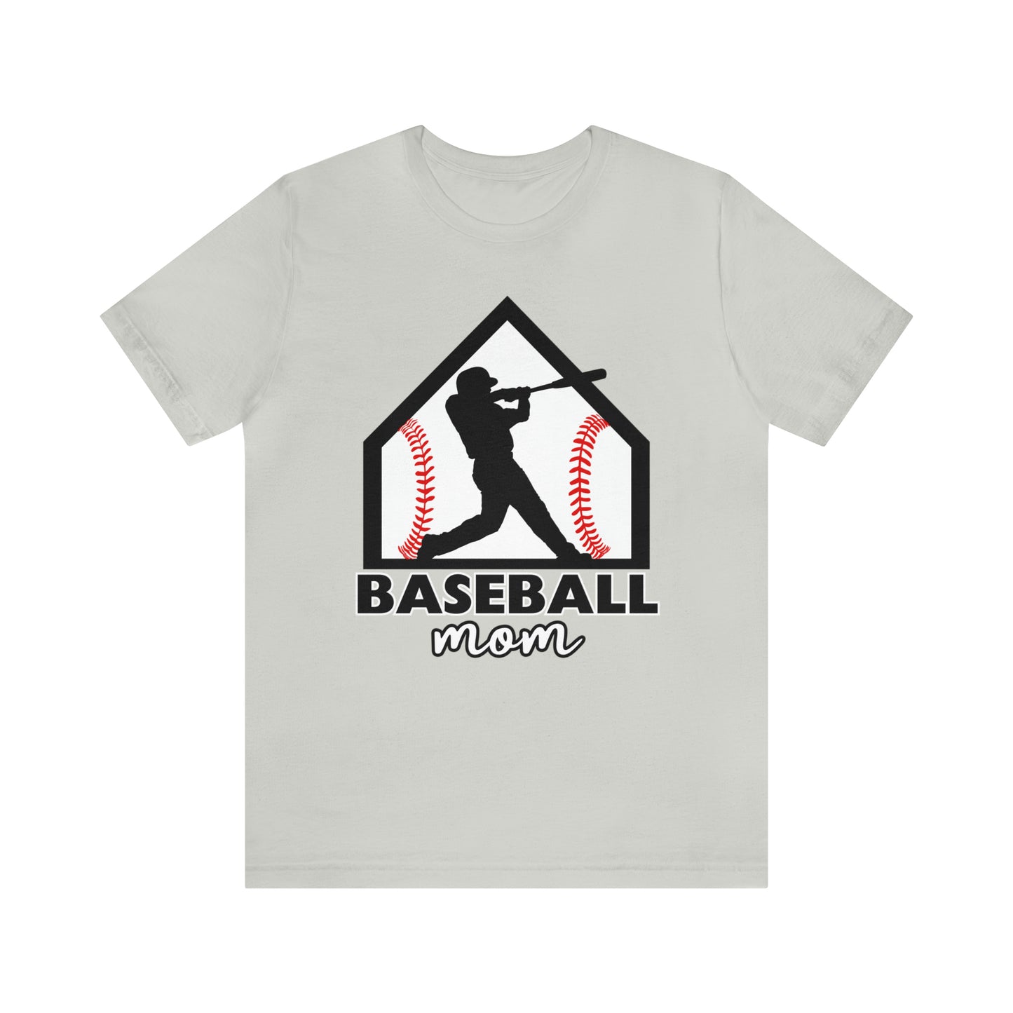 Baseball Mom with base Short Sleeve Tee