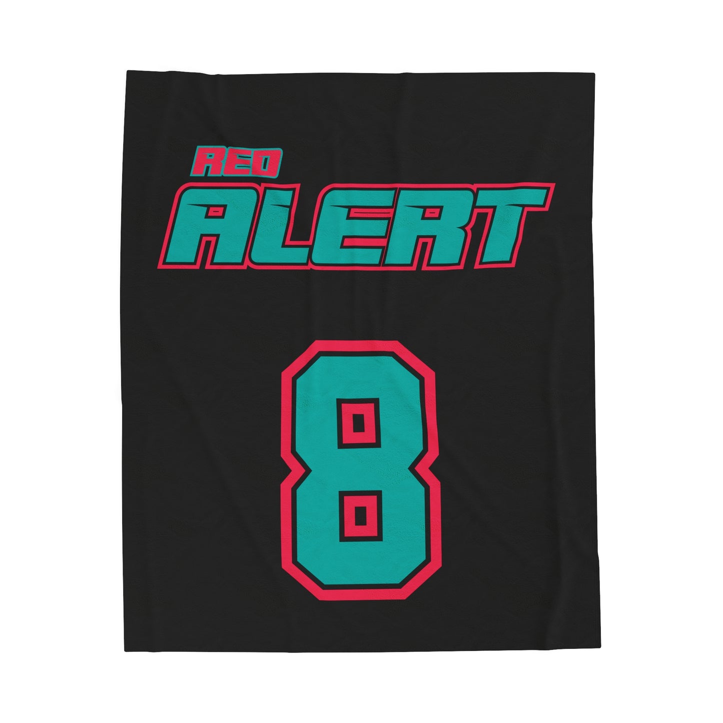 PERSONALIZED - Red Alert Velveteen Plush Blanket