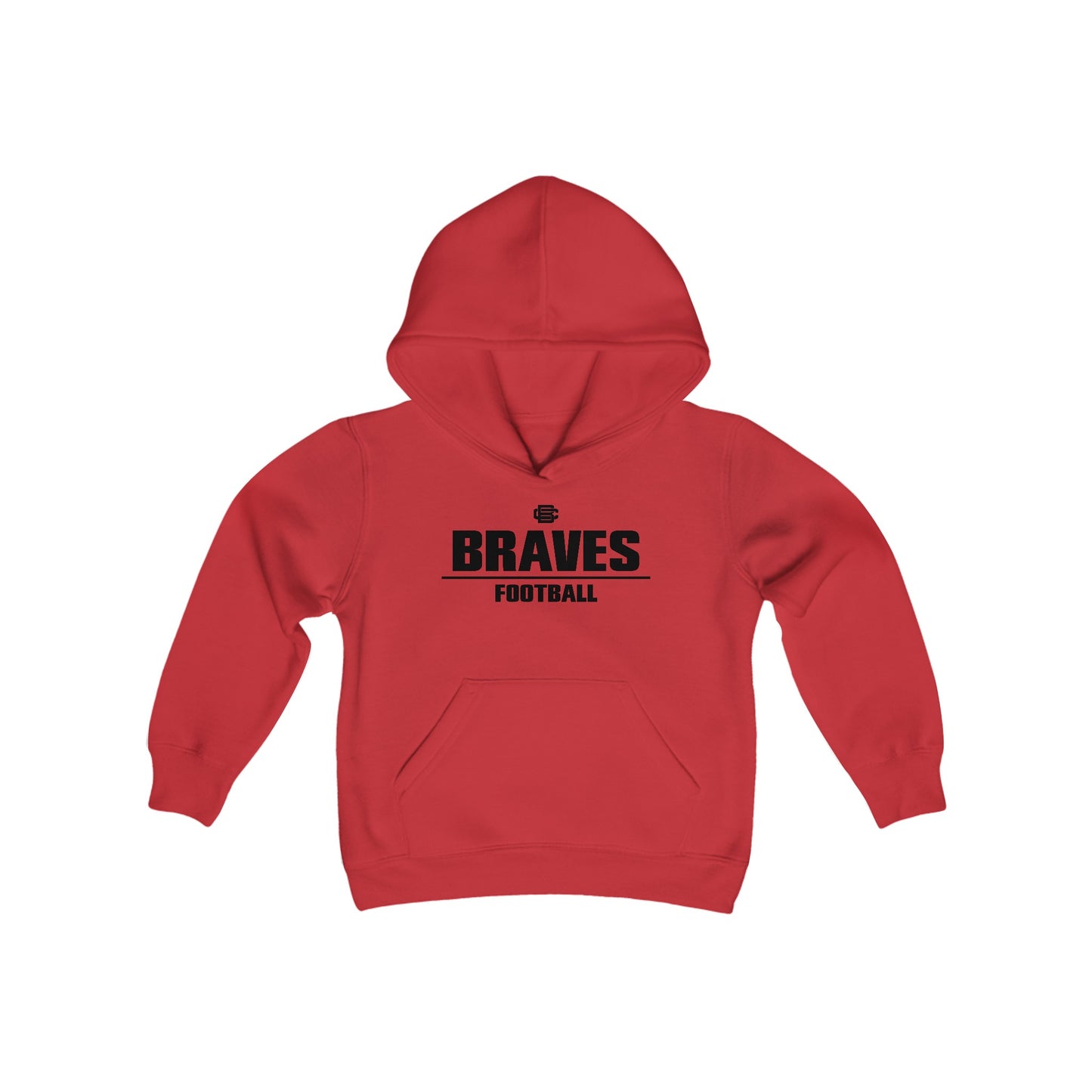 YOUTH - Braves Football Hooded Sweatshirt