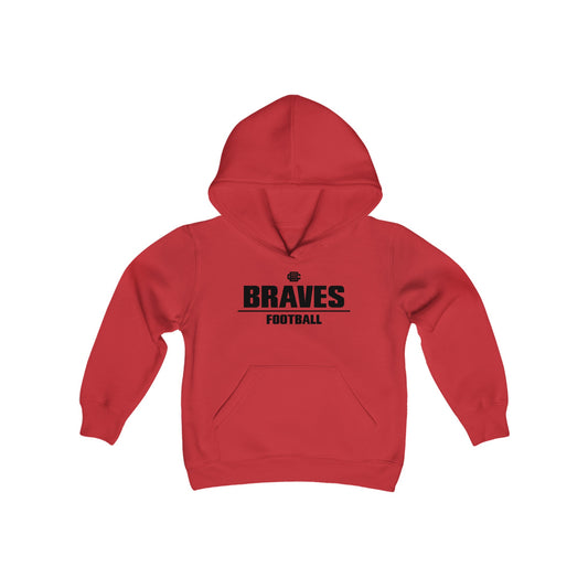 YOUTH - Braves Football Hooded Sweatshirt