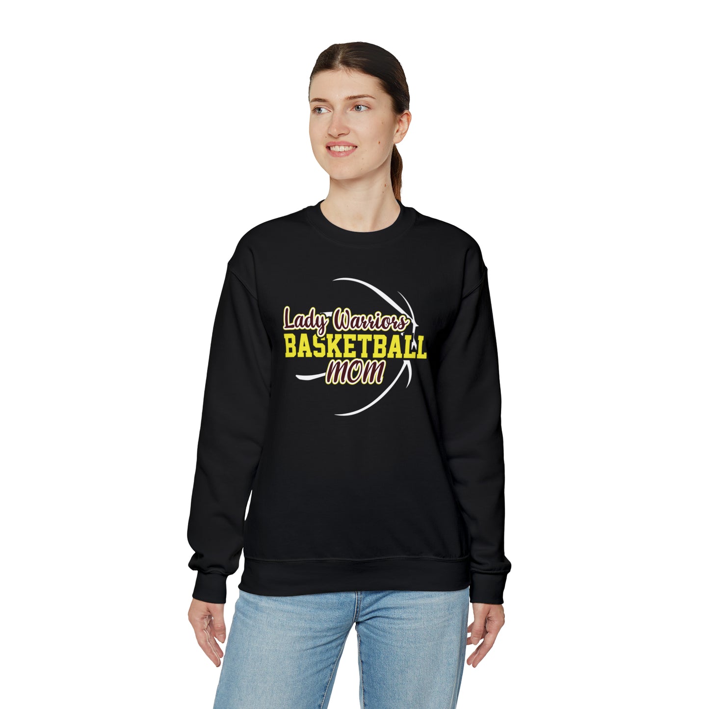 Lady Warriors Basketball Mom Unisex Heavy Blend™ Crewneck Sweatshirt